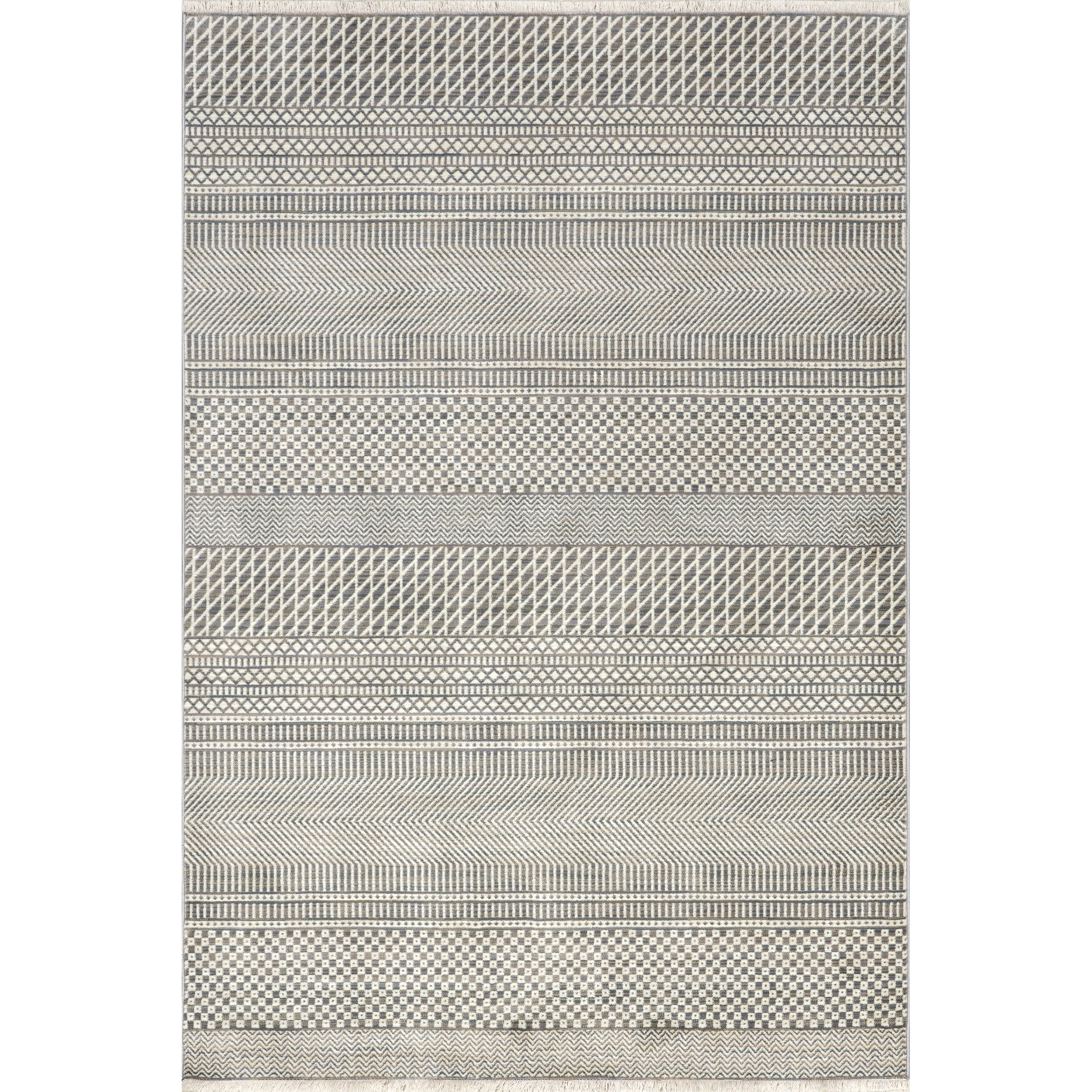 Lavender Geometric Fringe Area Rug - Image 28