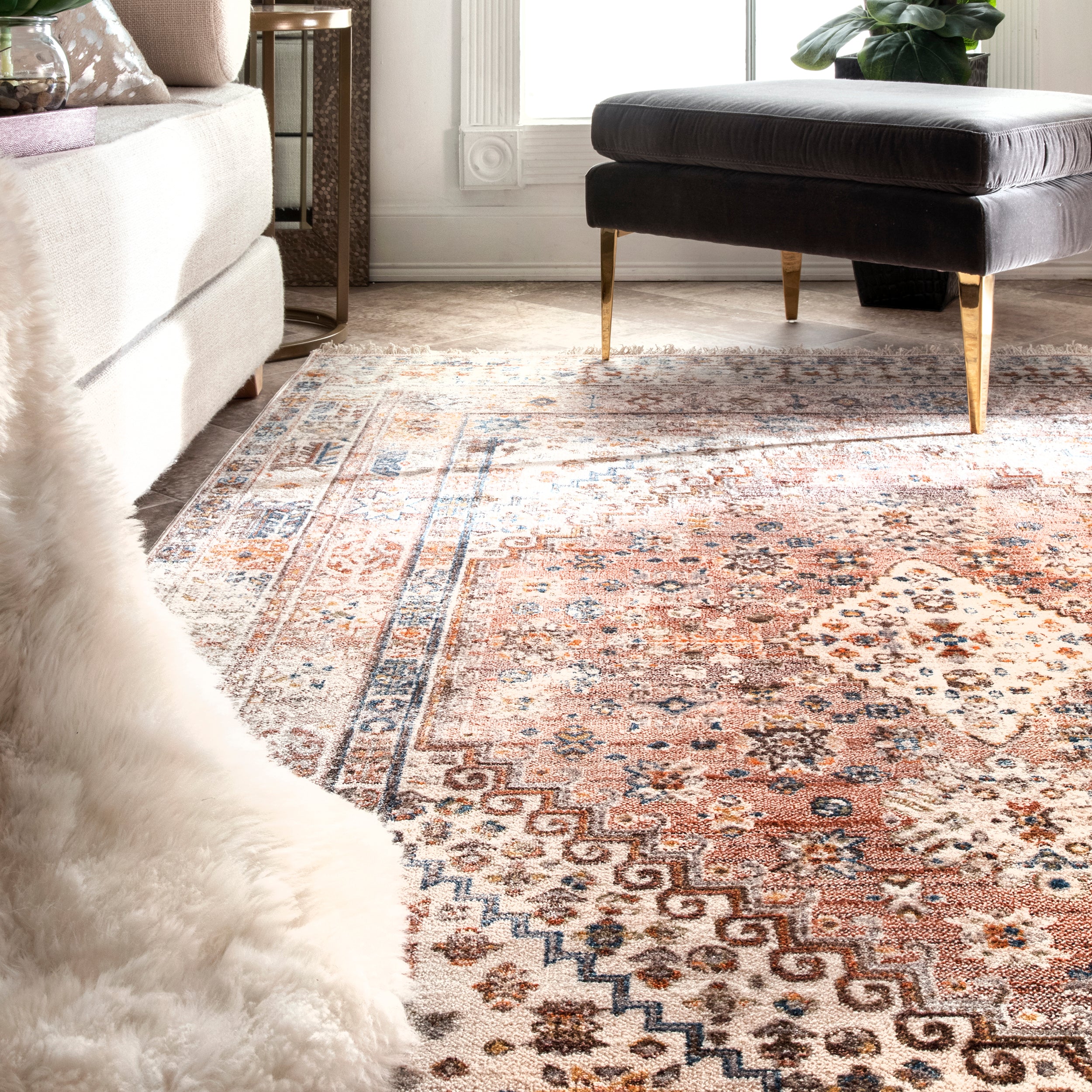 Farley Medallion Fringe Area Rug - Image 30