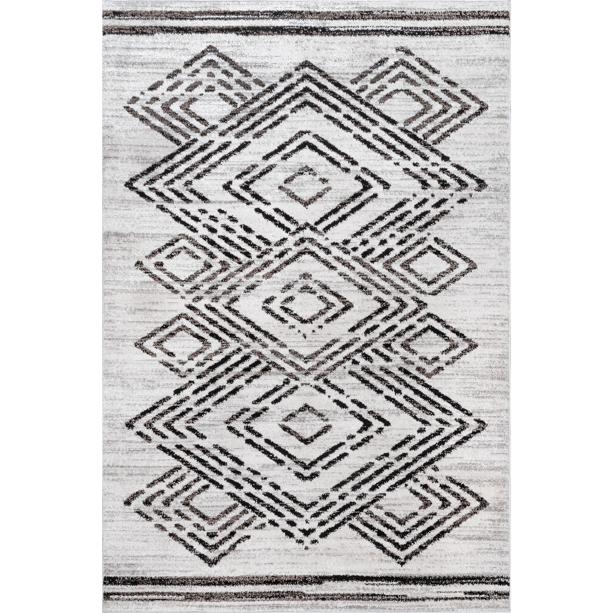Merri Distressed Geometric Cotton Blend Area Rug