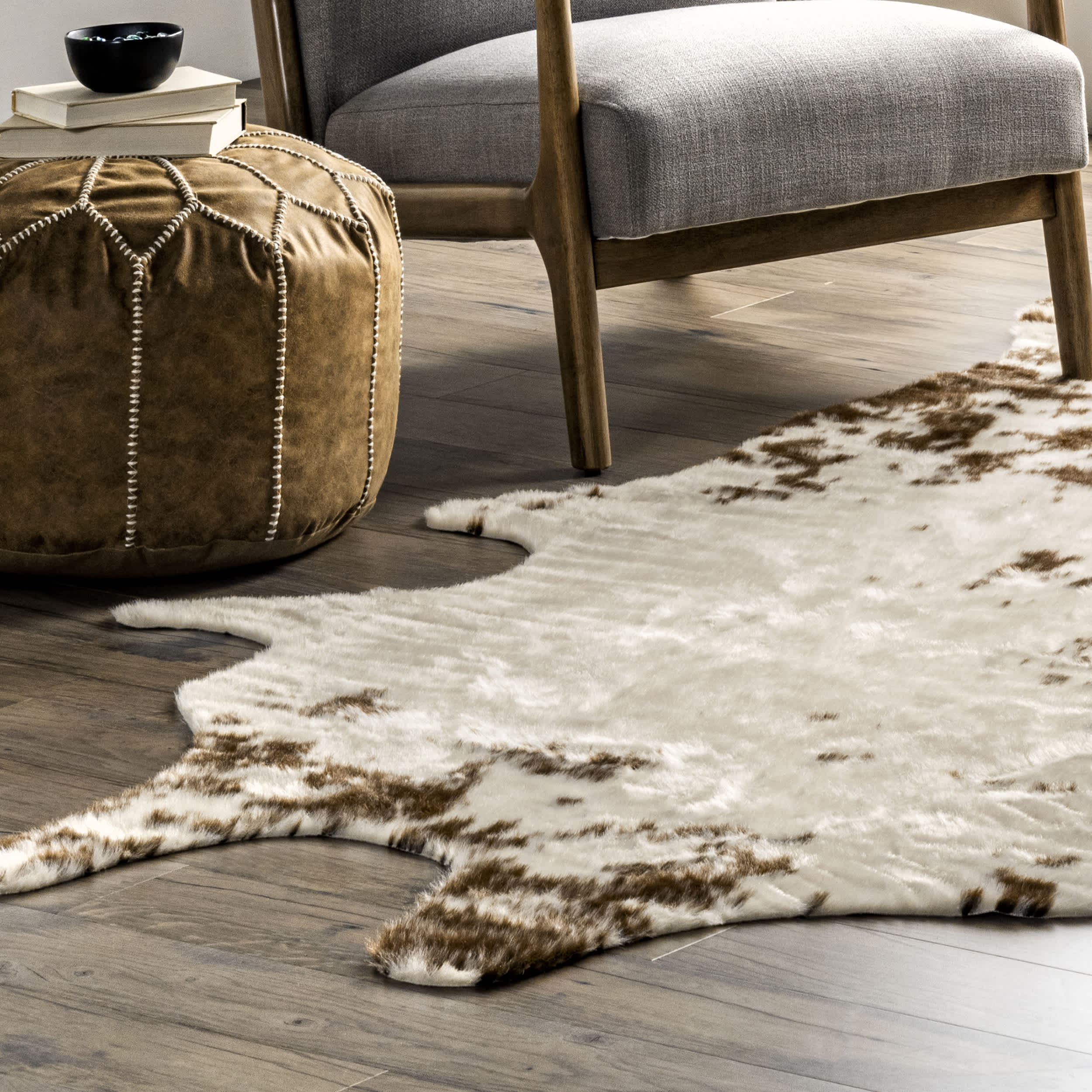 Faux Cowhide Washable Area Rug - Image 9