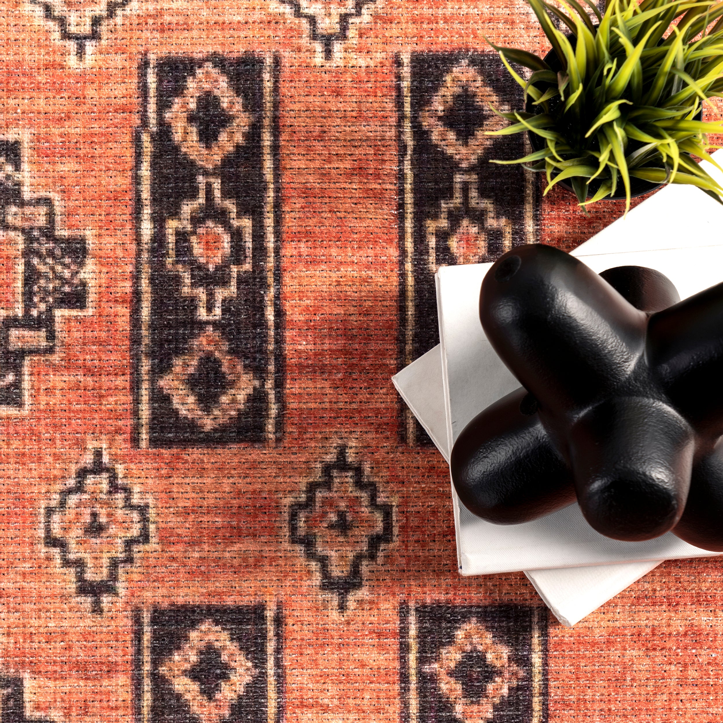 Quincy Cotton-Blend Traditional Area Rug - Image 6