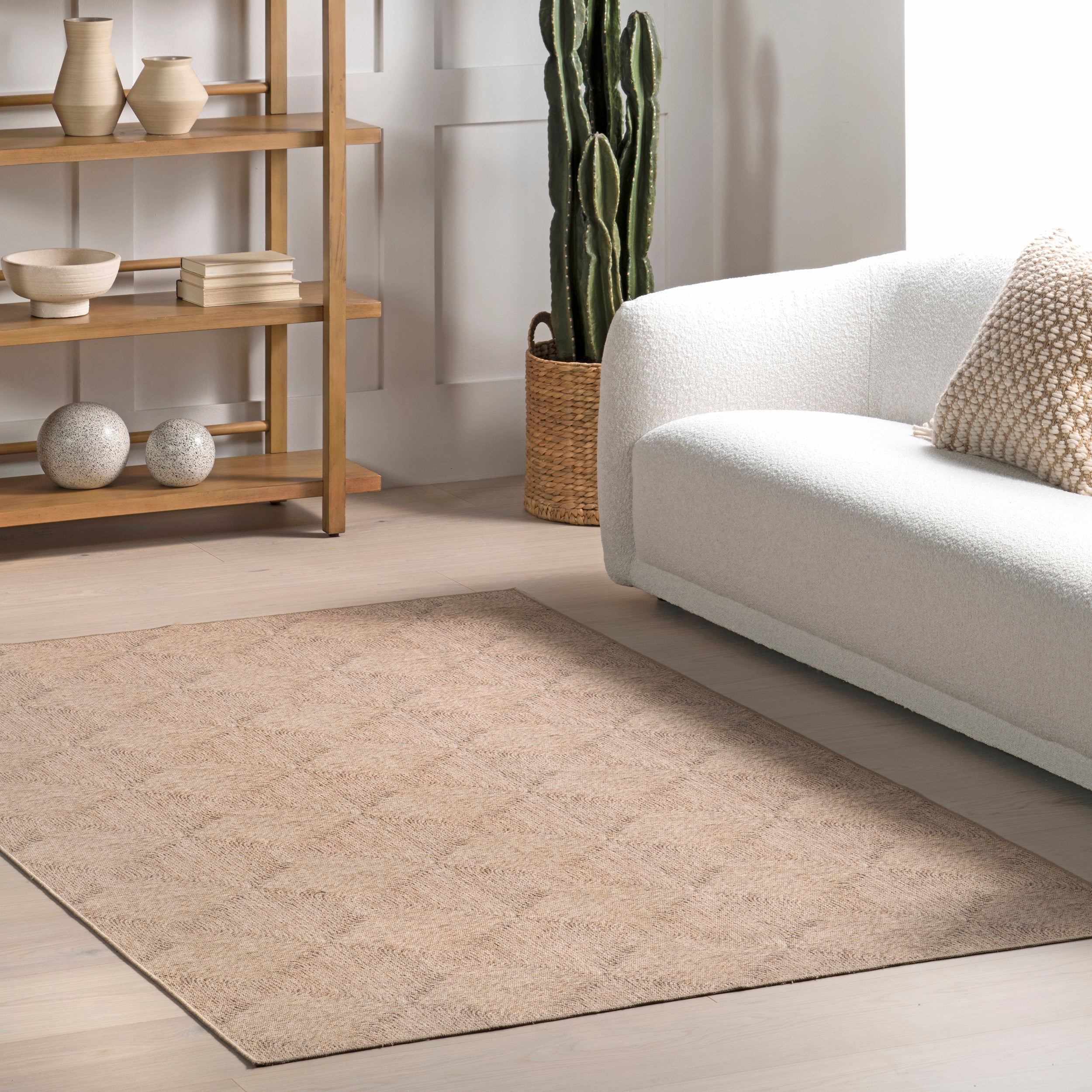Joplin Casual Trellis Cotton Machine Washable Area Rug - Image 2
