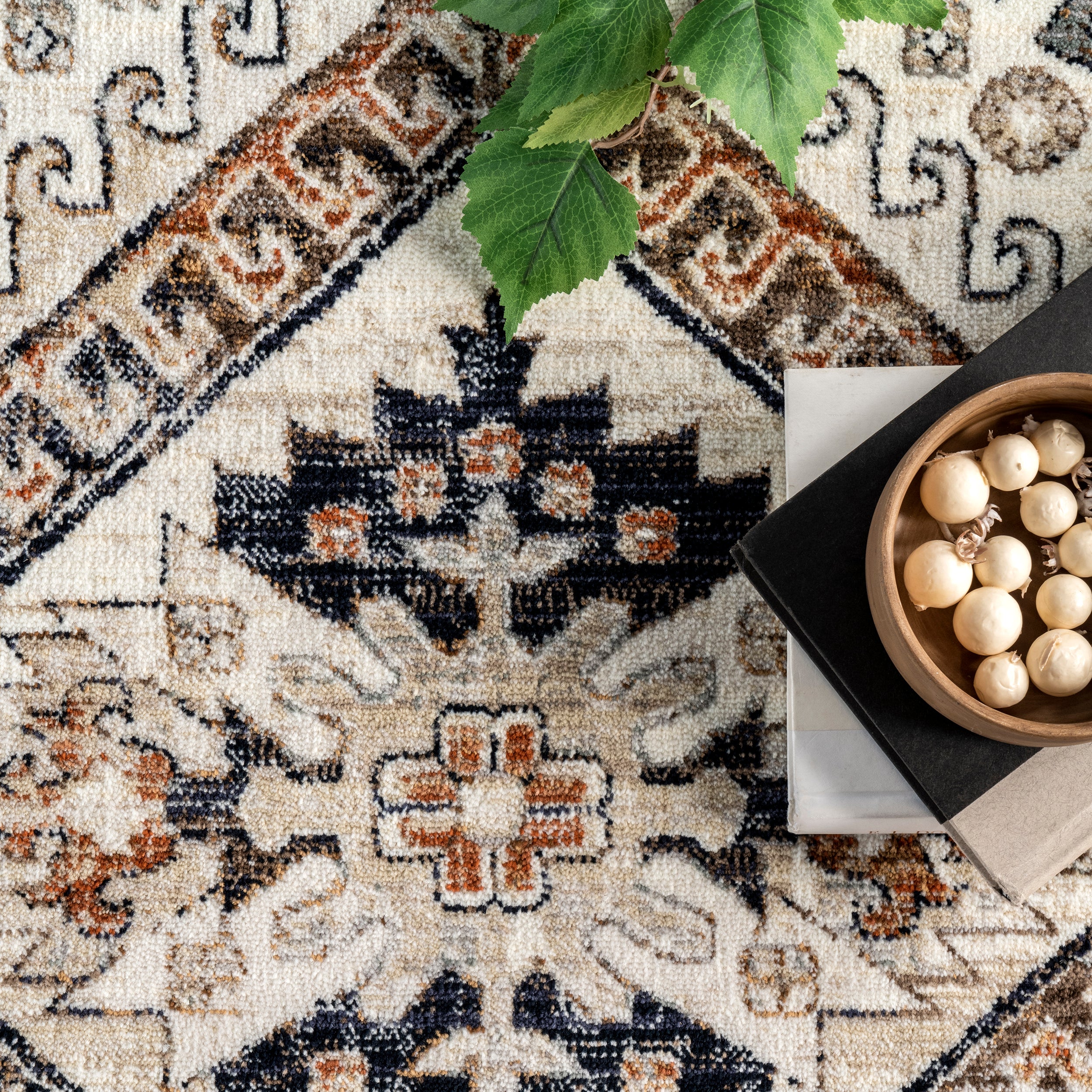 Vanesa Transitional Medallion Fringe Area Rug - Image 6