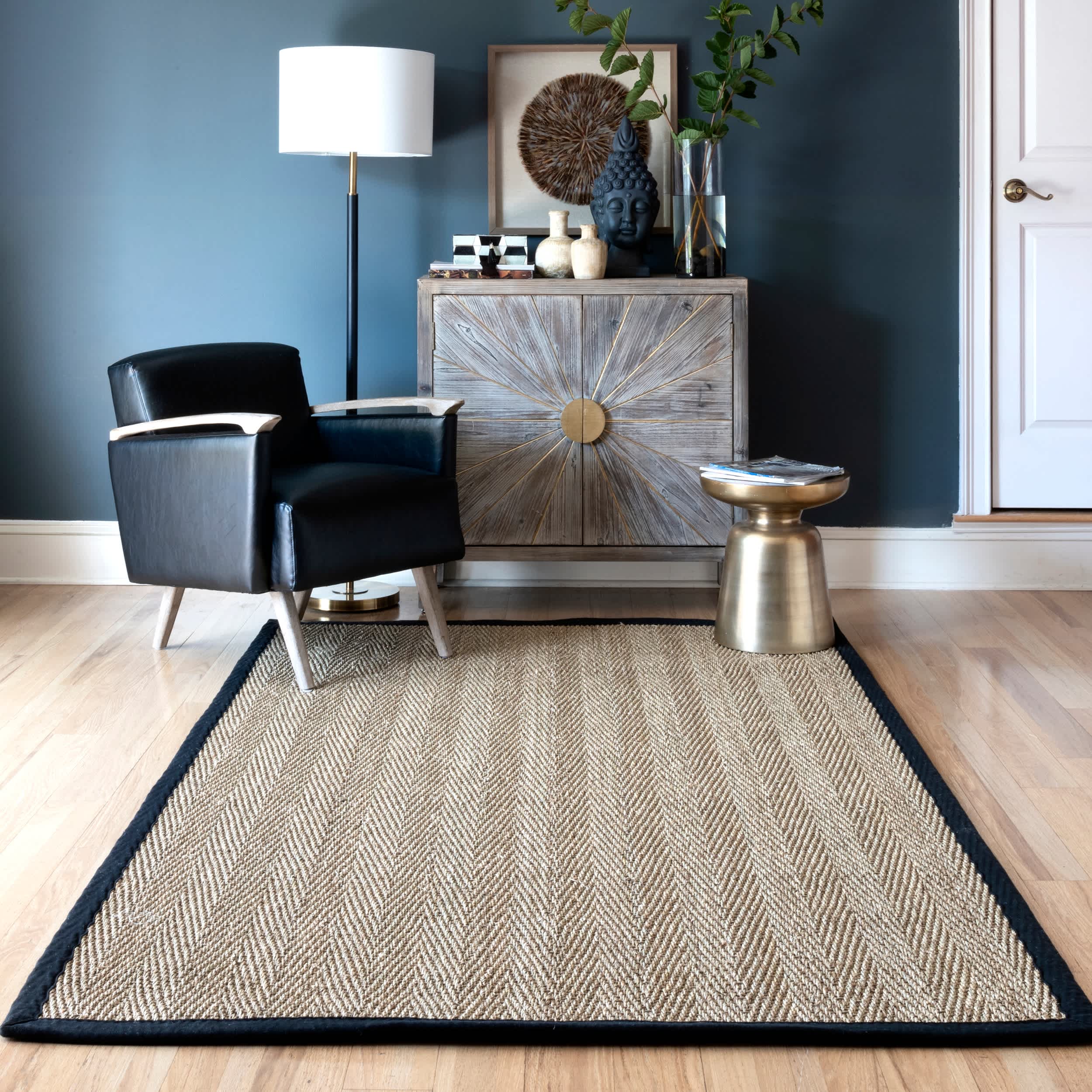 Larnaca Seagrass Herringbone Indoor/Outdoor Area Rug - Image 8