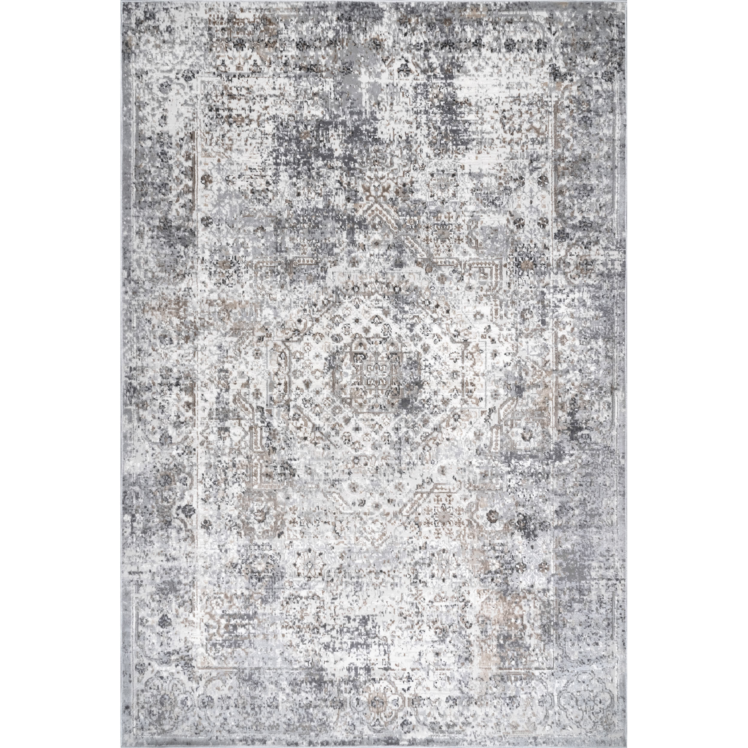 Lola Distressed Medallion Area Rug