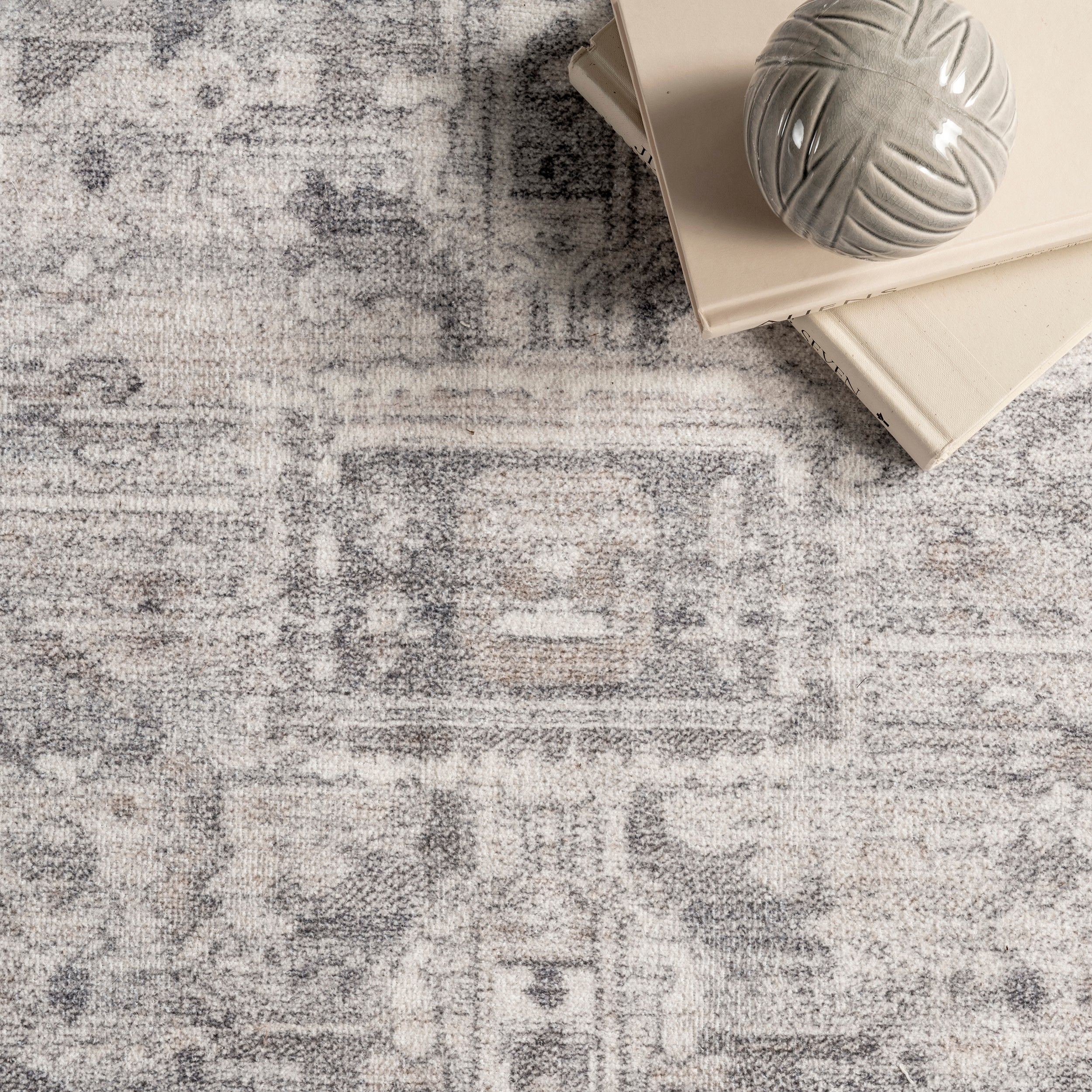 Brielle Machine Washable Vintage Medallion Area Rug - Image 6