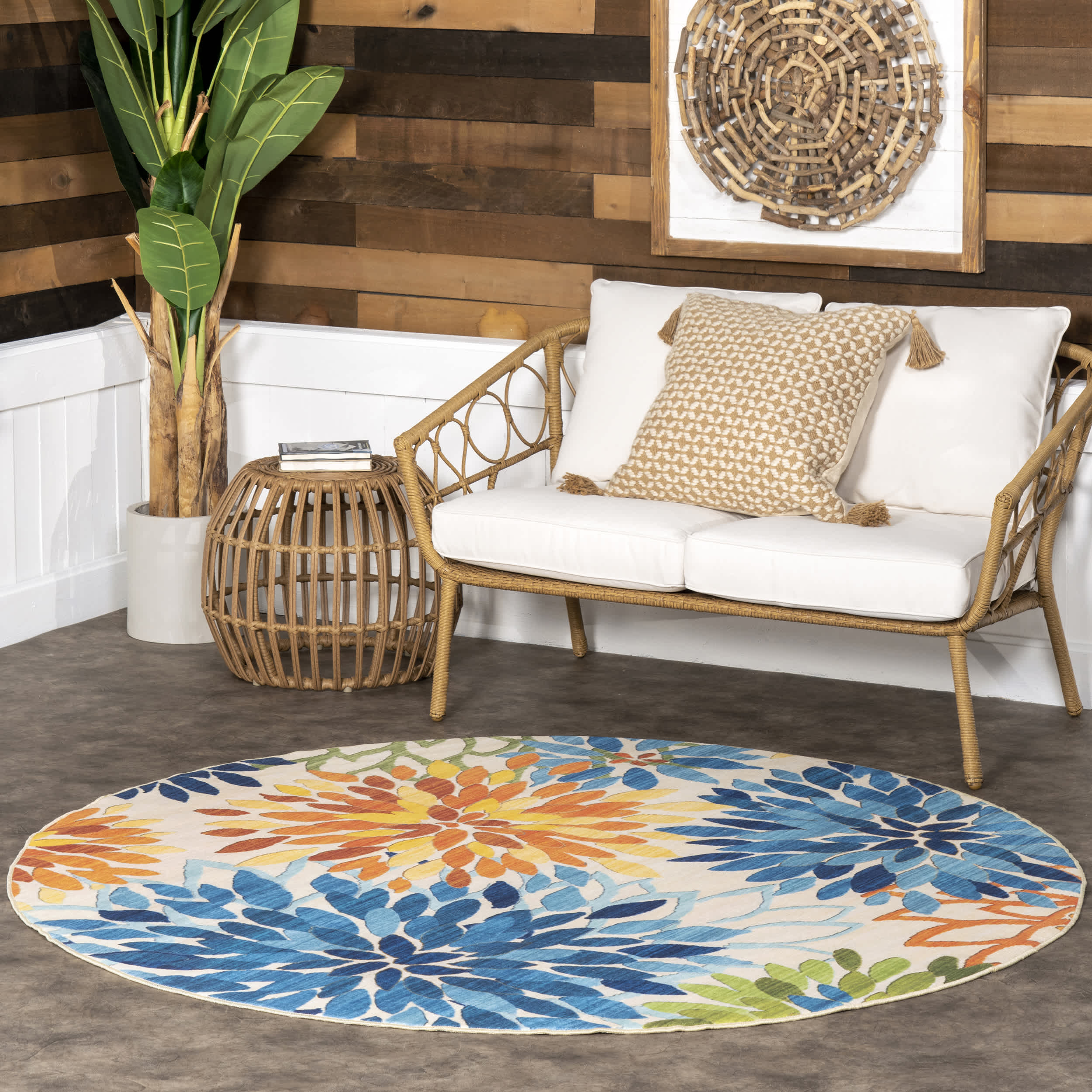 Rosana Floral Machine Washable Indoor/Outdoor Area Rug - Image 10