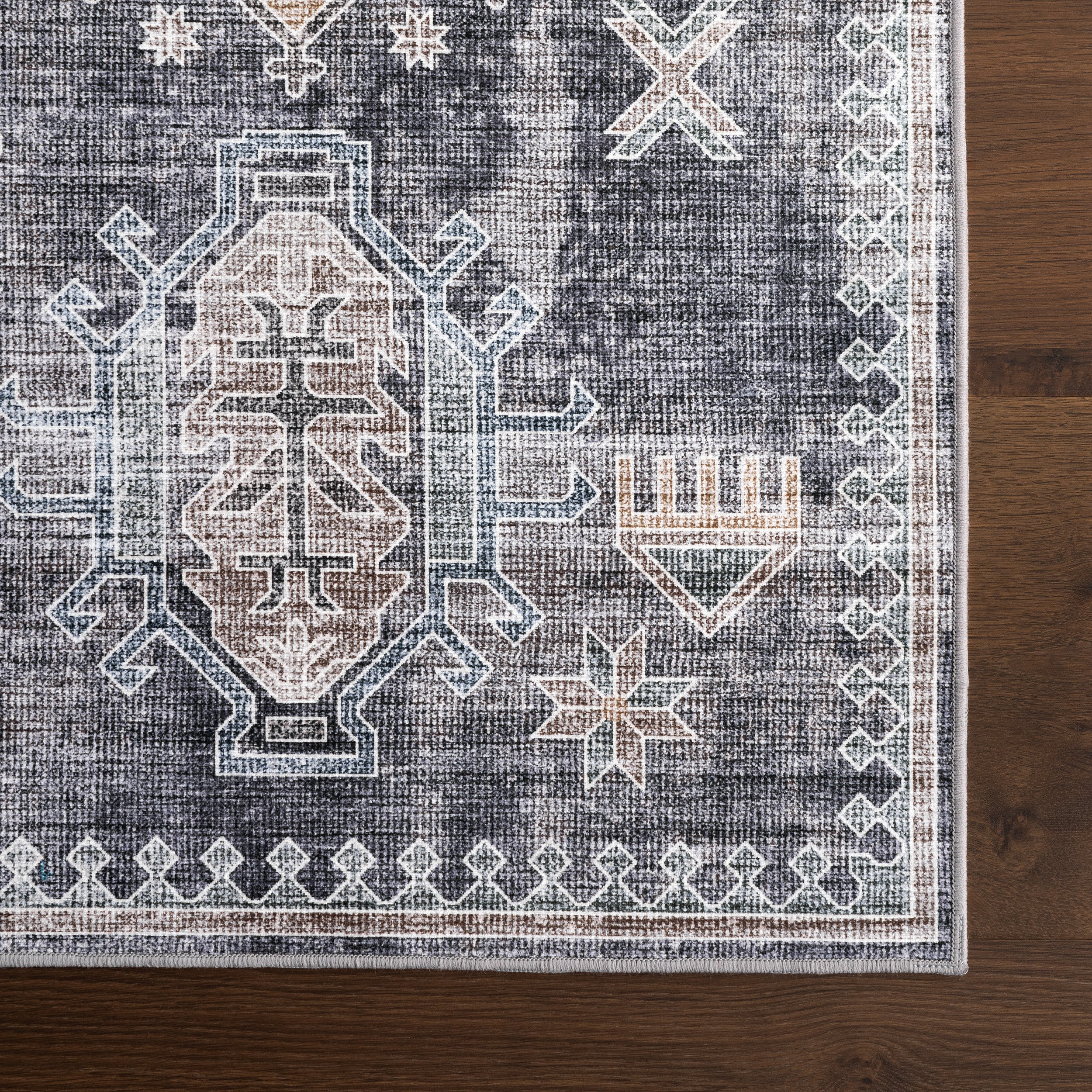 Philomena Medallion Spill Proof Machine Washable Area Rug - Image 15