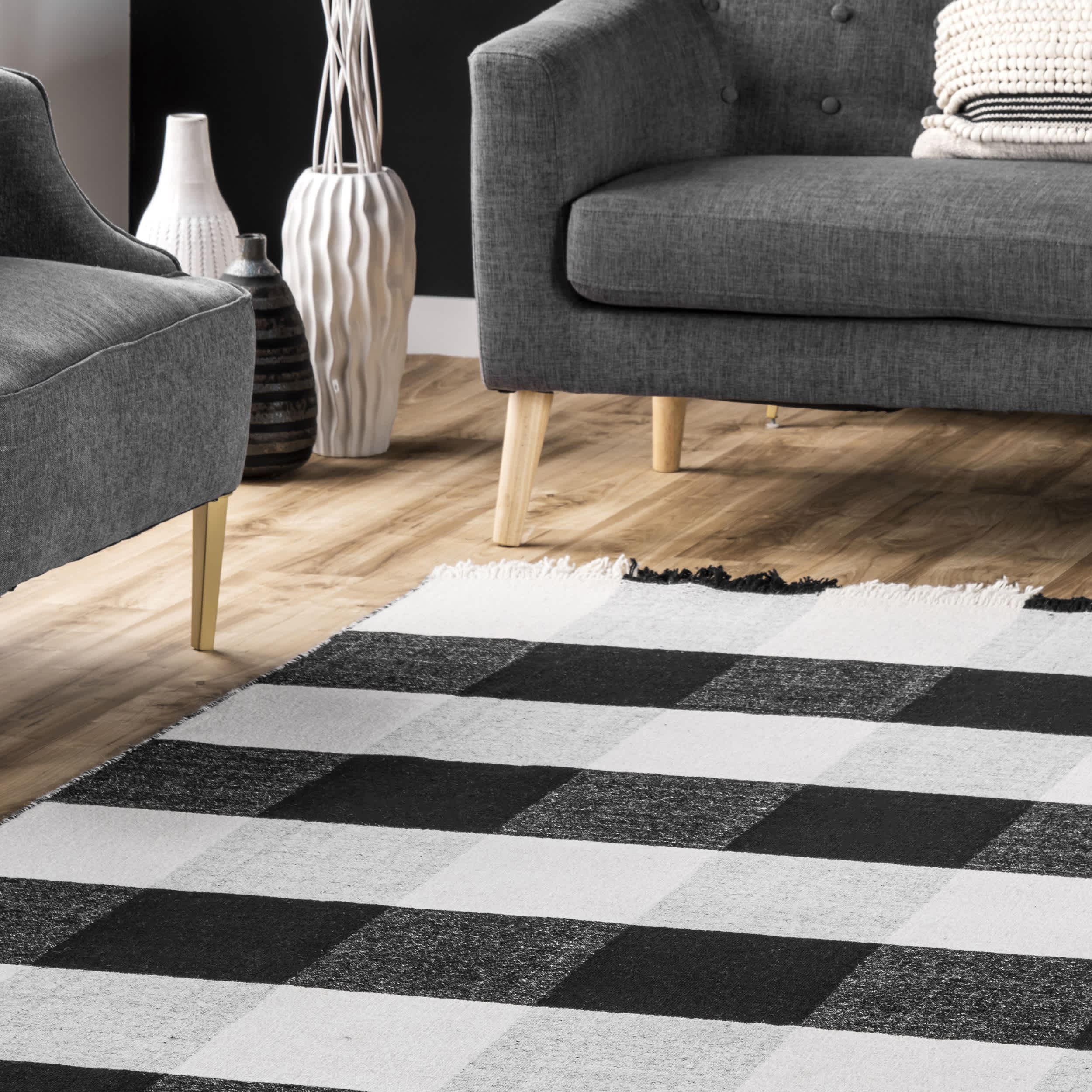 Fay Buffalo Plaid Fringe Area Rug - Image 9