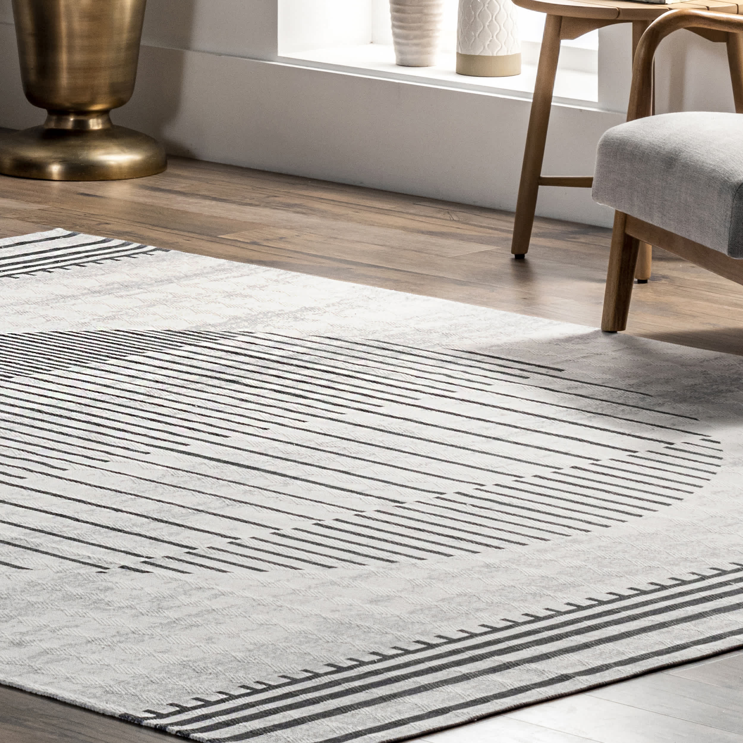 Elianna Washable Abstract Sunset Area Rug - Image 9