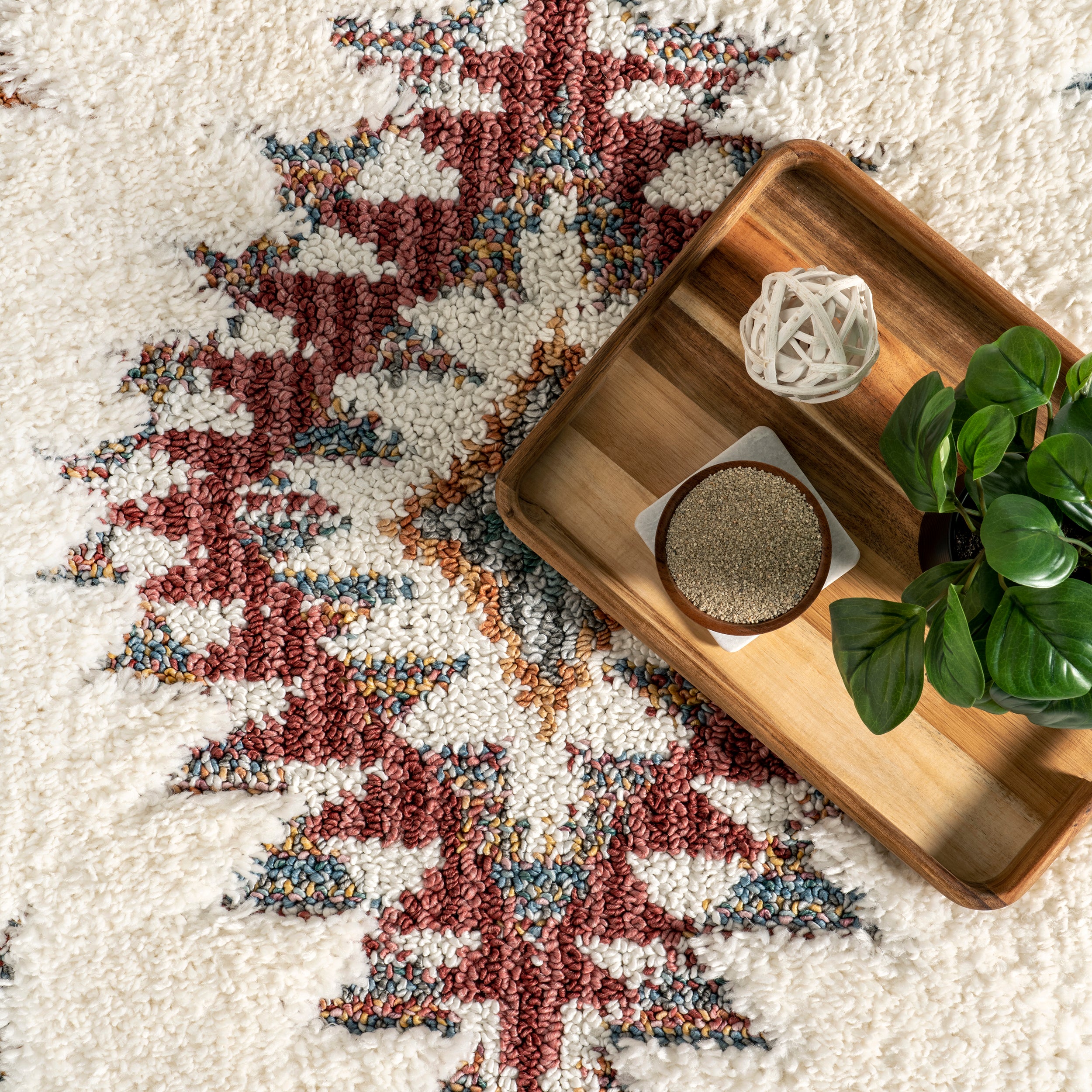 Jocelyn Tribal Shag Tasseled Area Rug - Image 26