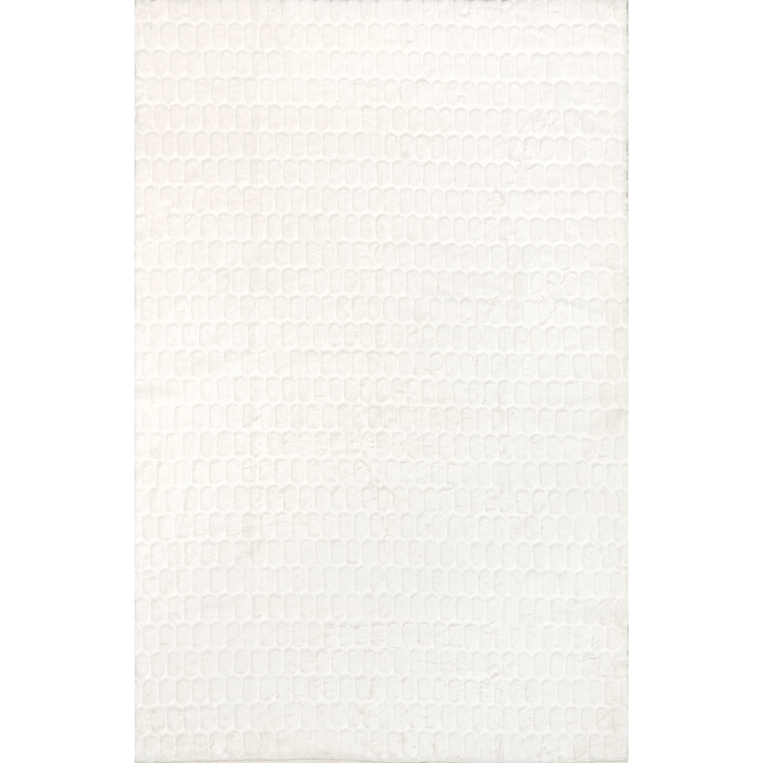 Nia Tile Faux Rabbit Machine Washable Area Rug