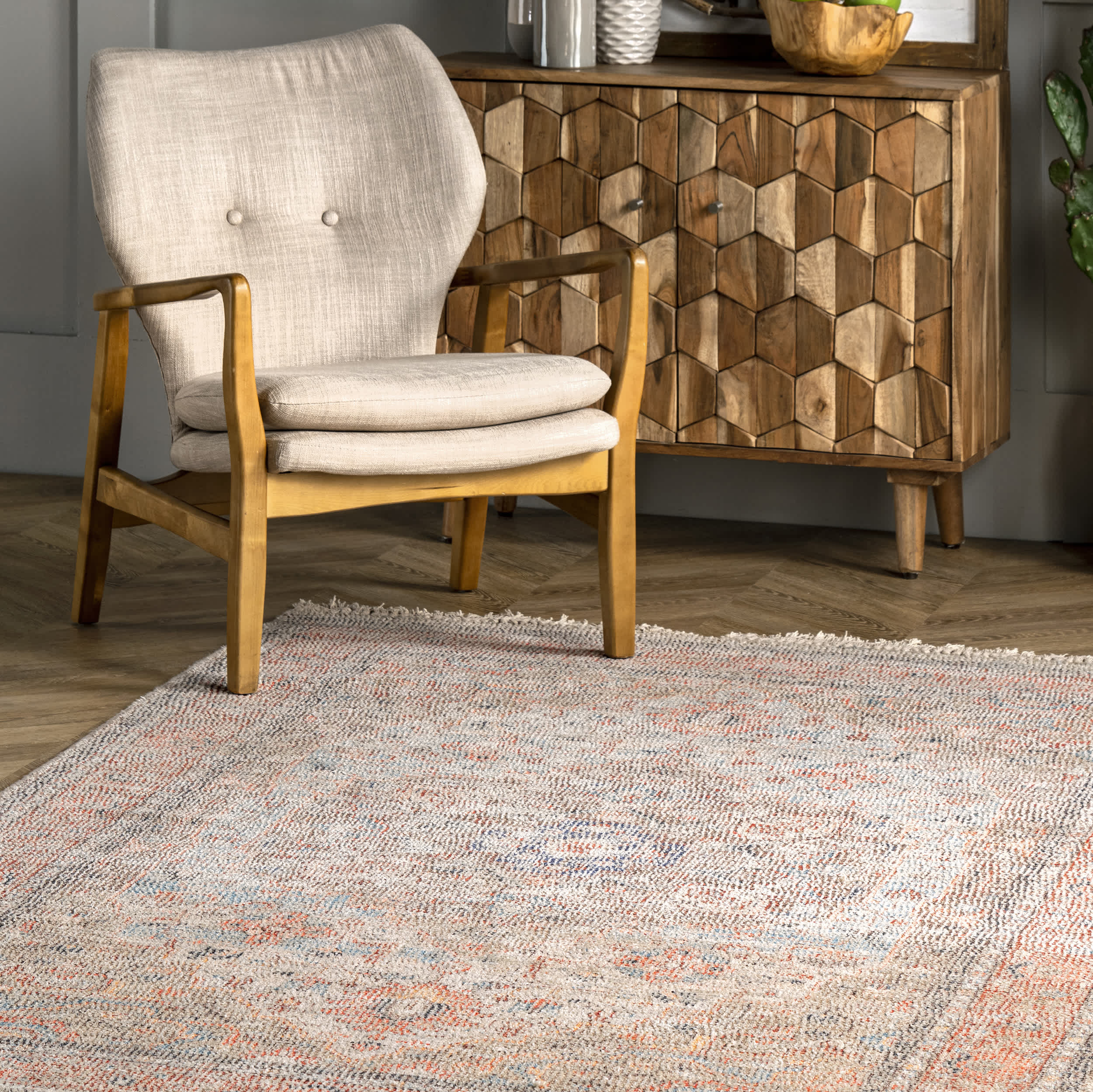 Lottie Floral Medallion Tassel Area Rug - Image 9