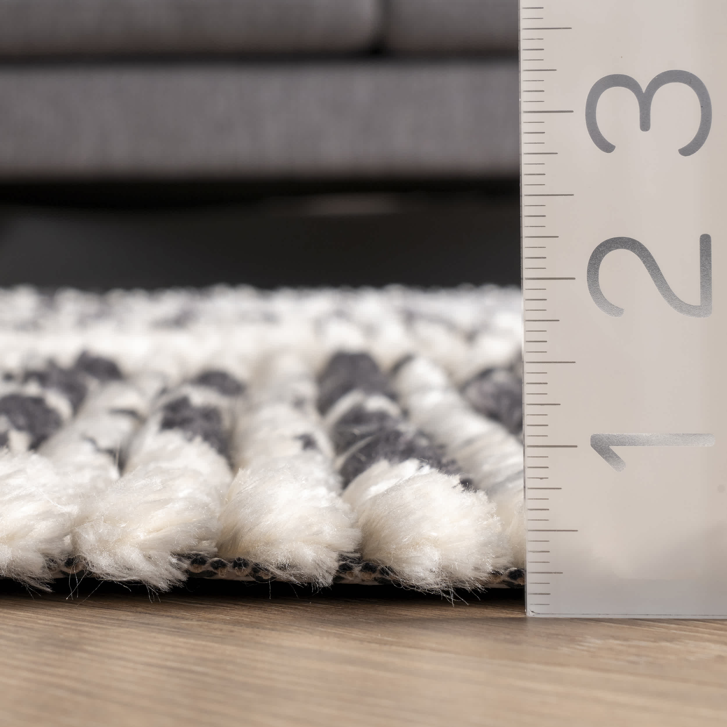 Celia Soft Shag Abstract Aztec Fringe Area Rug - Image 3