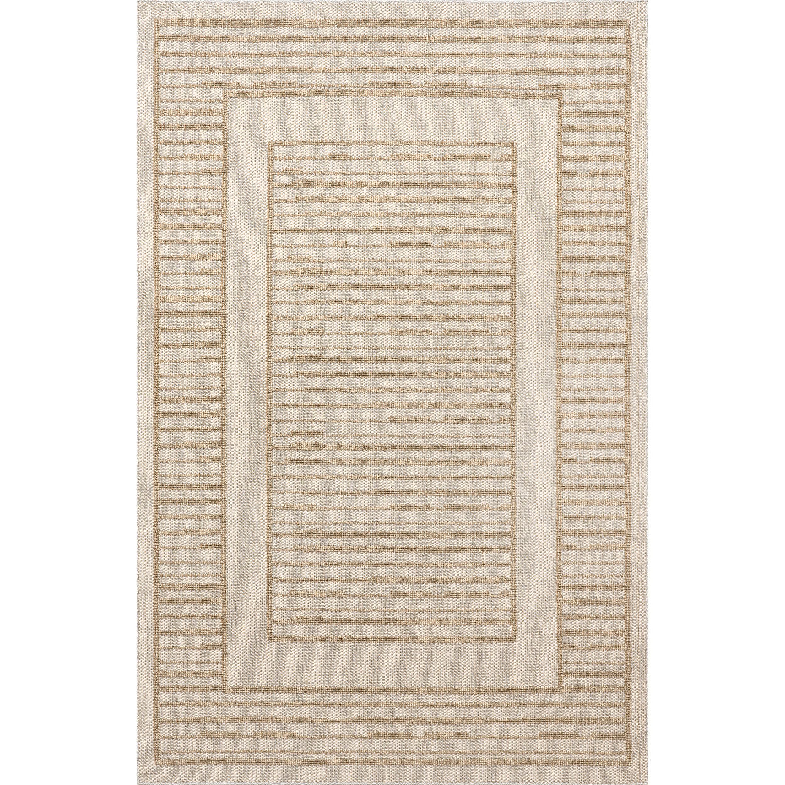 Rickie Solid Striped Indoor/Outdoor Area Rug