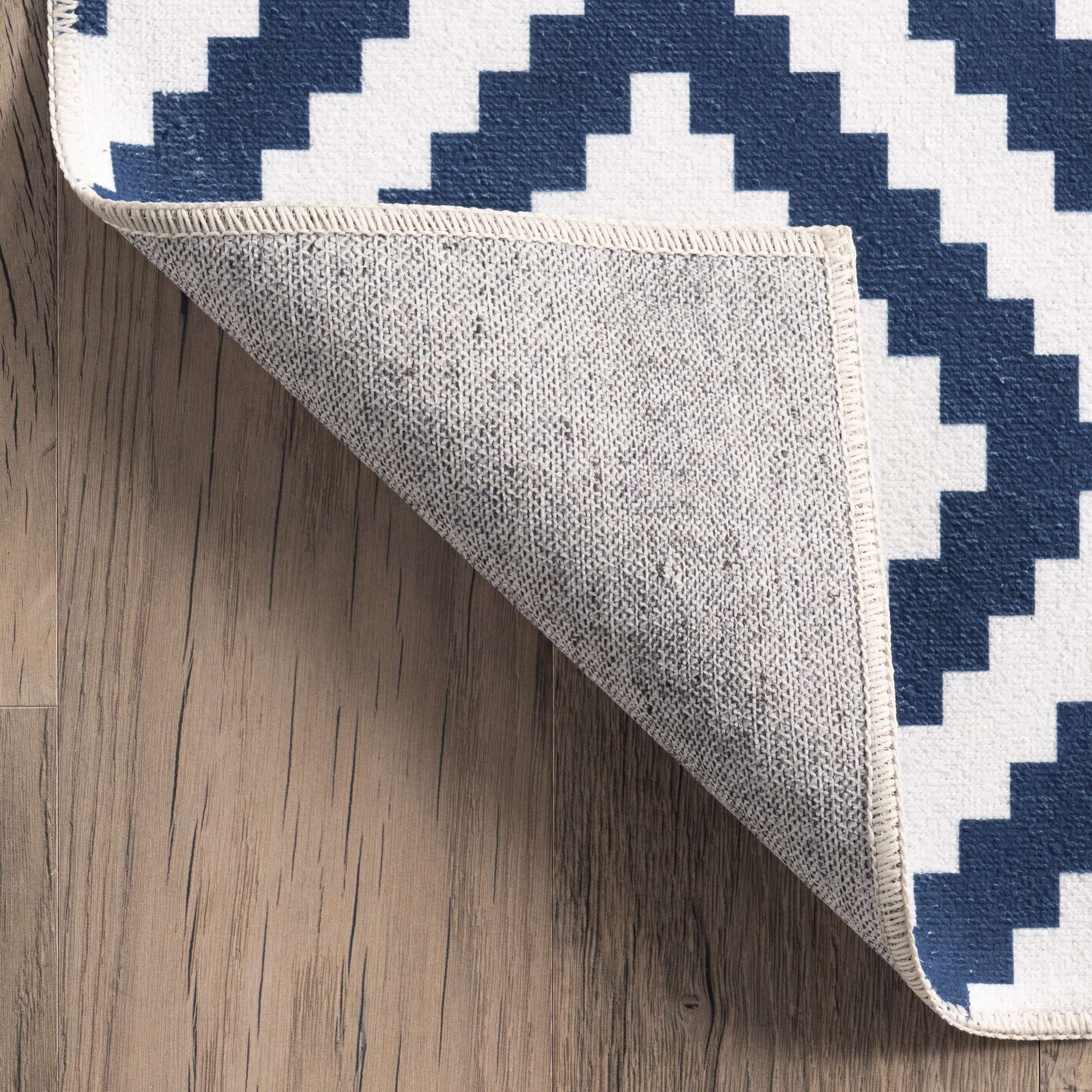 Kellee Machine Washable Modern Diamonds Area Rug - Image 27
