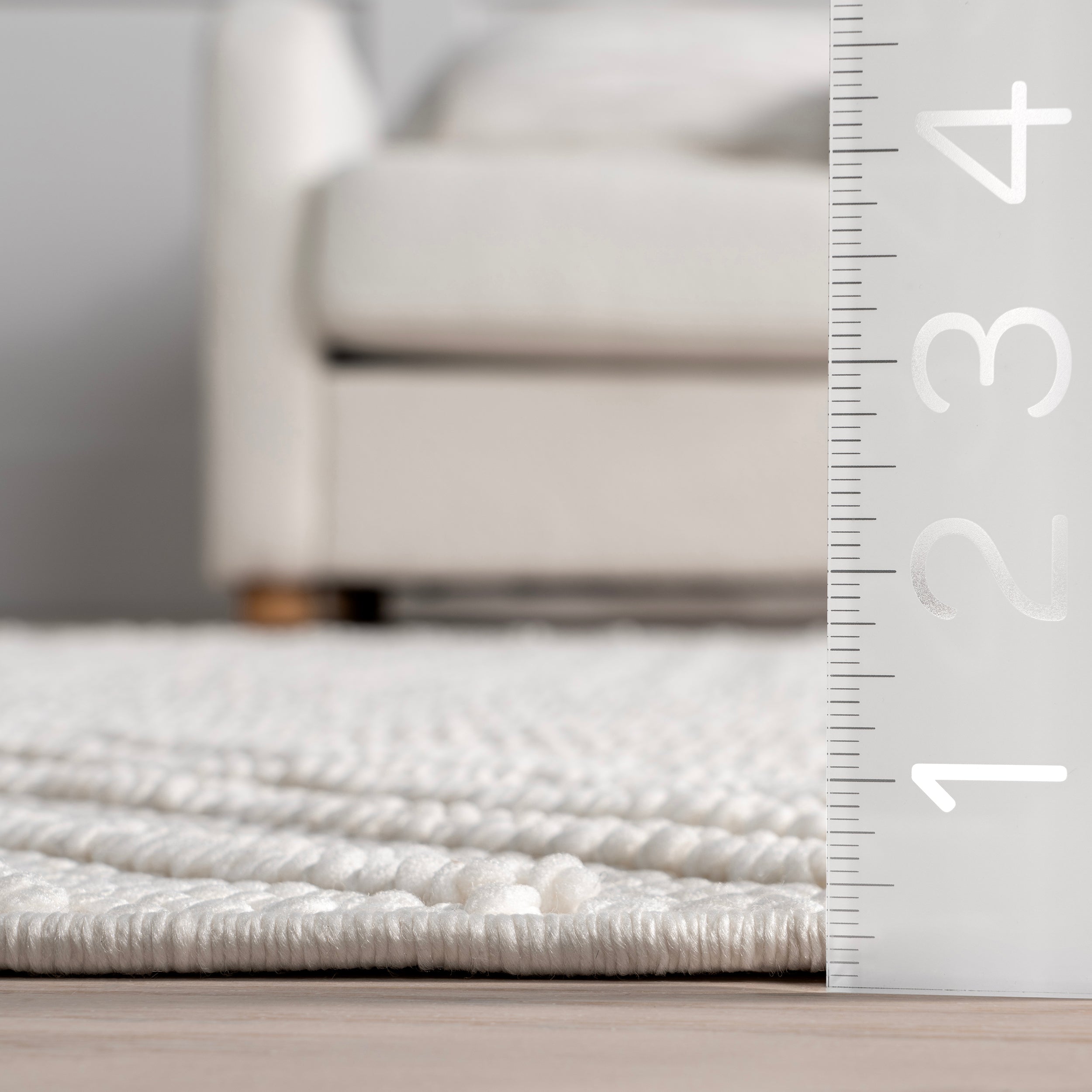 Makena Modern Geometric High-Low Area Rug - Image 3