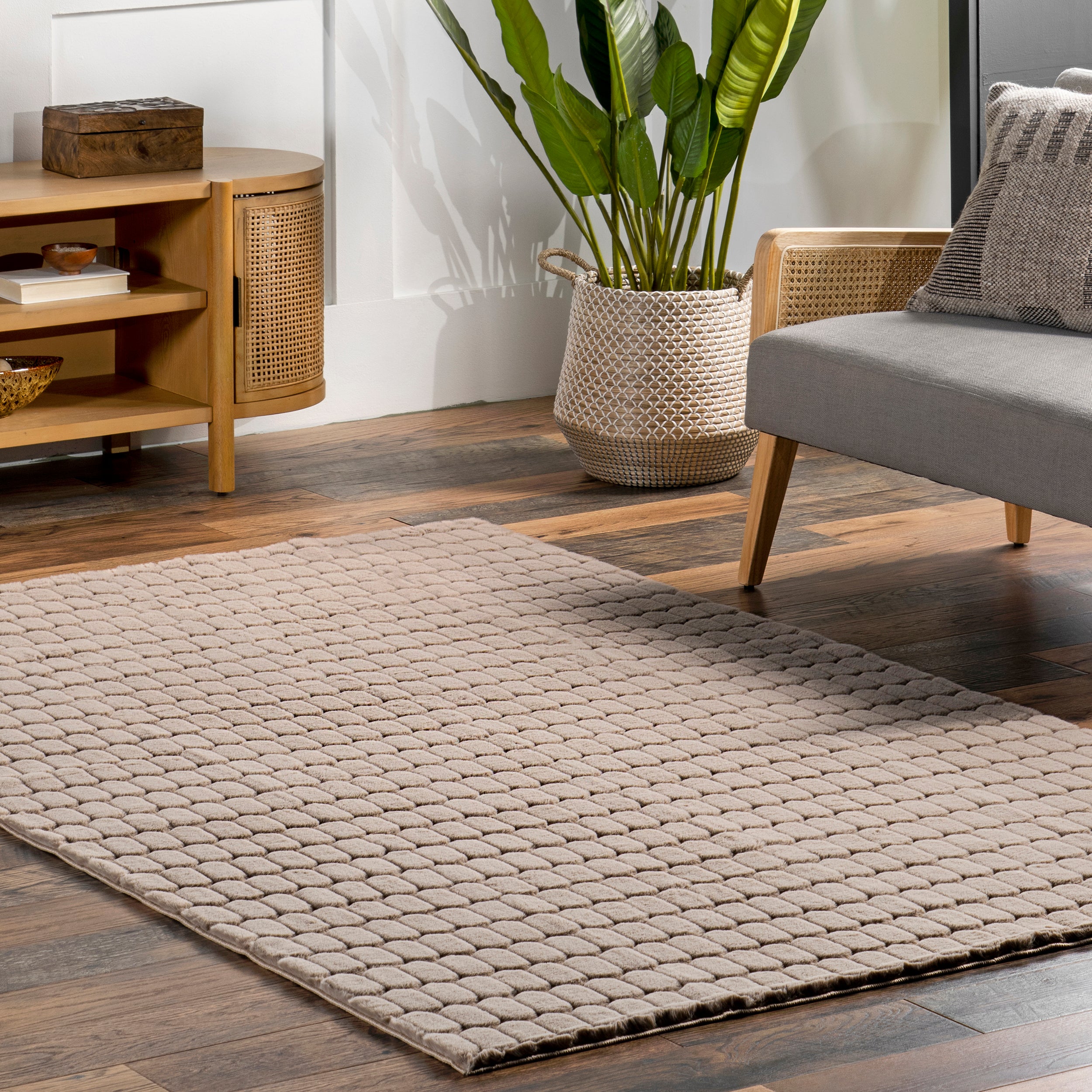 Nia Tile Faux Rabbit Machine Washable Area Rug - Image 29