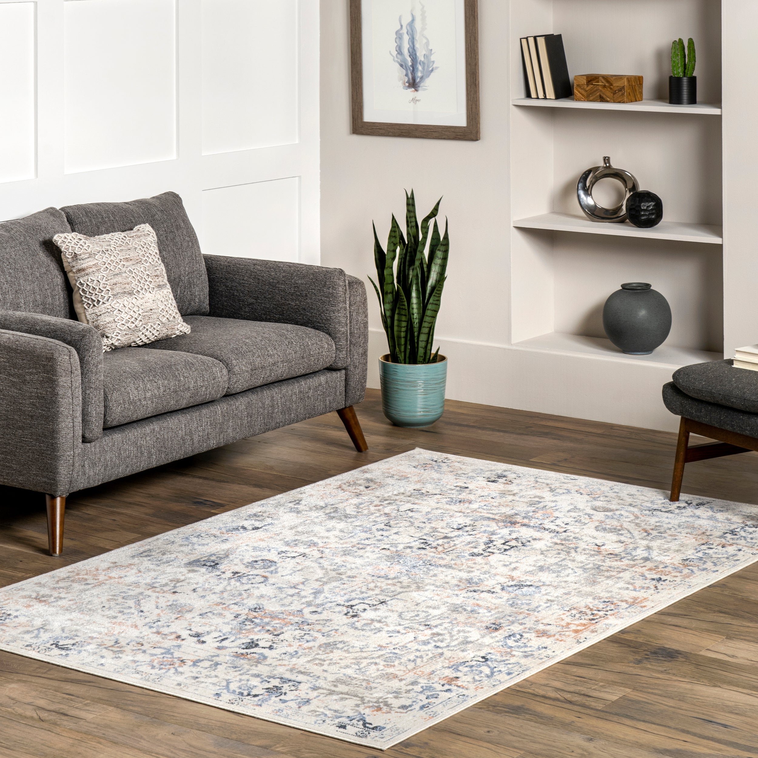 Everlee Faded Persian Machine Washable Area Rug - Image 2