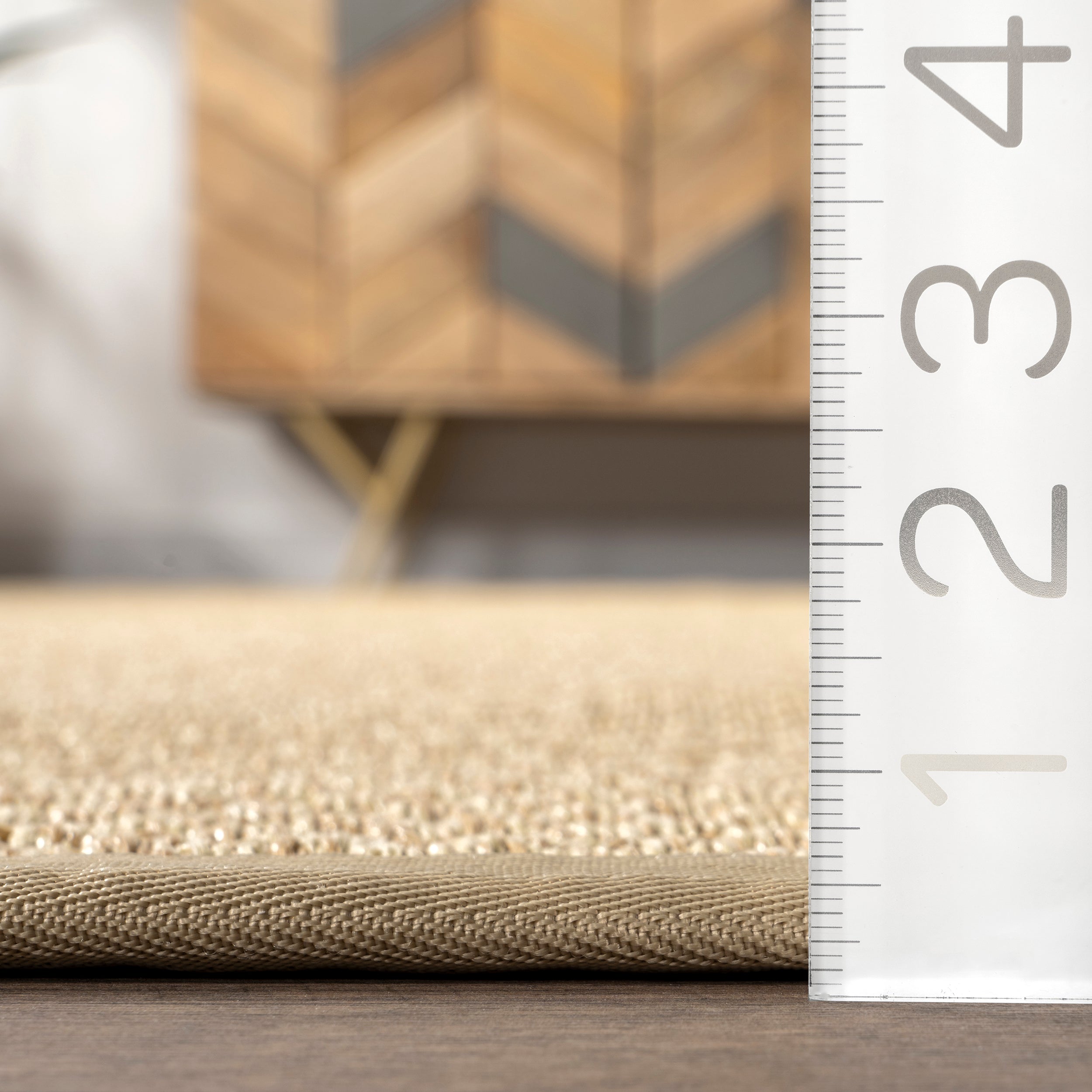 Meena Faux Seagrass Bordered Indoor/Outdoor Area Rug - Image 3