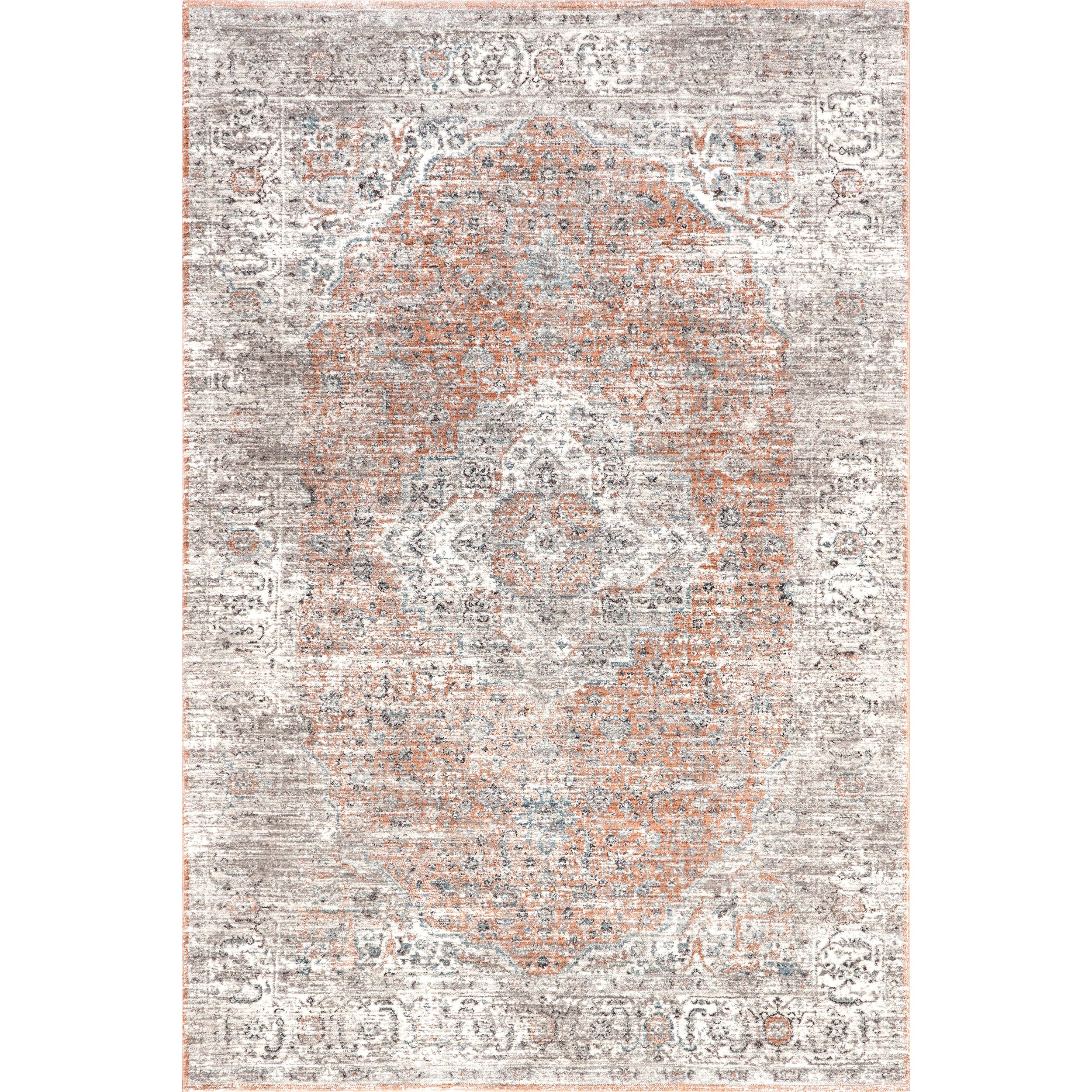 Kayleigh Traditional Faded Fringe Area Rug
