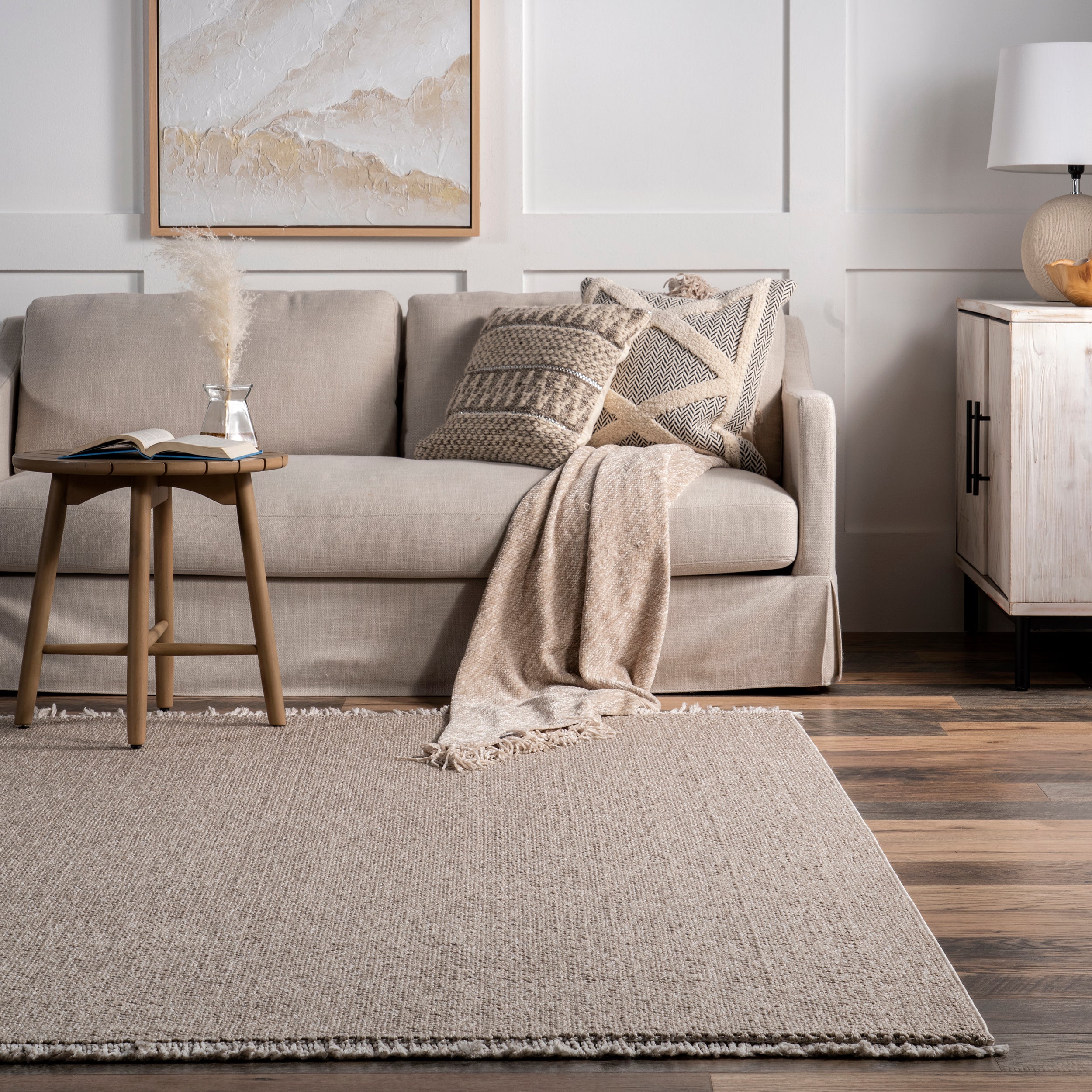 Solid Farmhouse Fringe Area Rug - Image 8