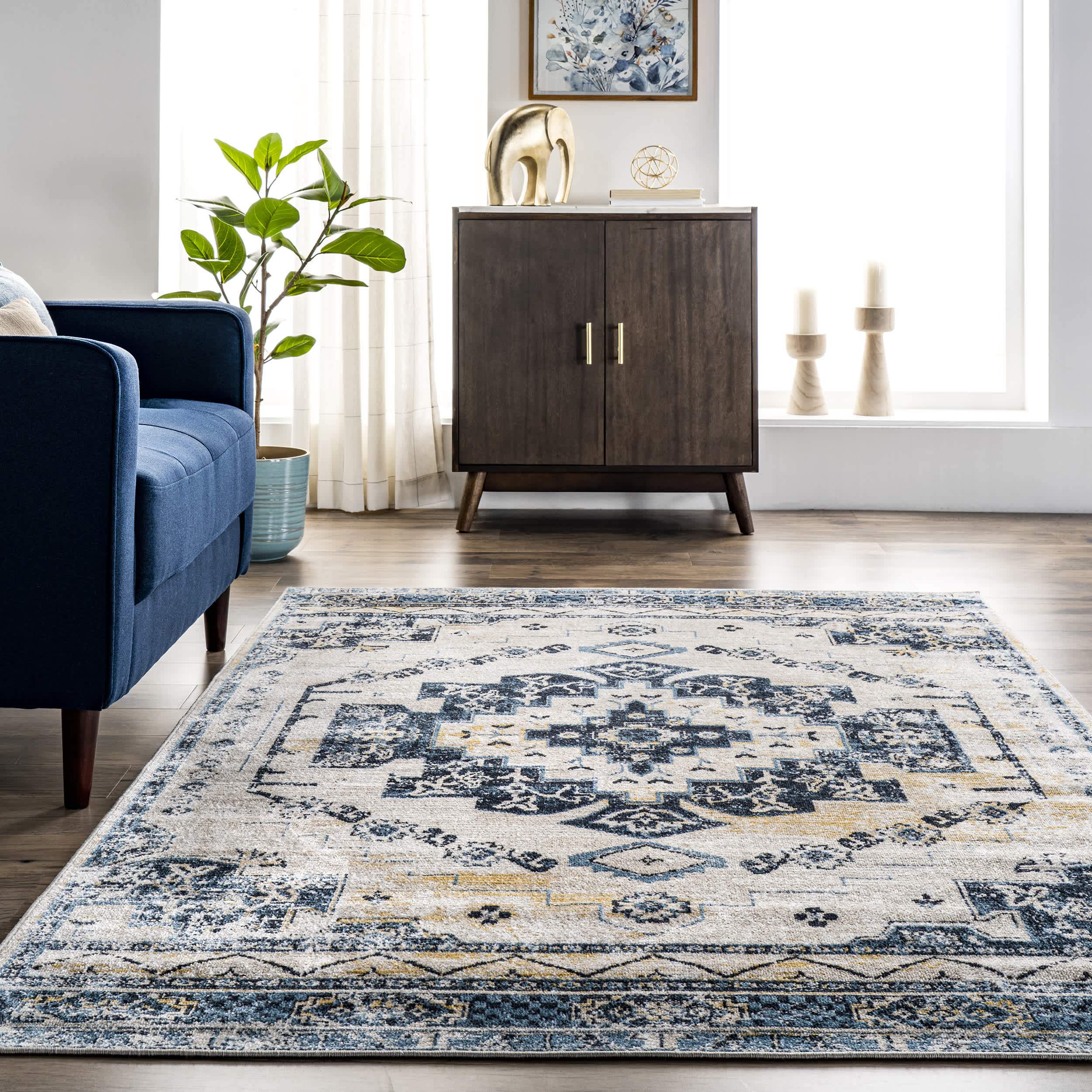 Sonya Machine Washable Vintage Medallion Area Rug - Image 8