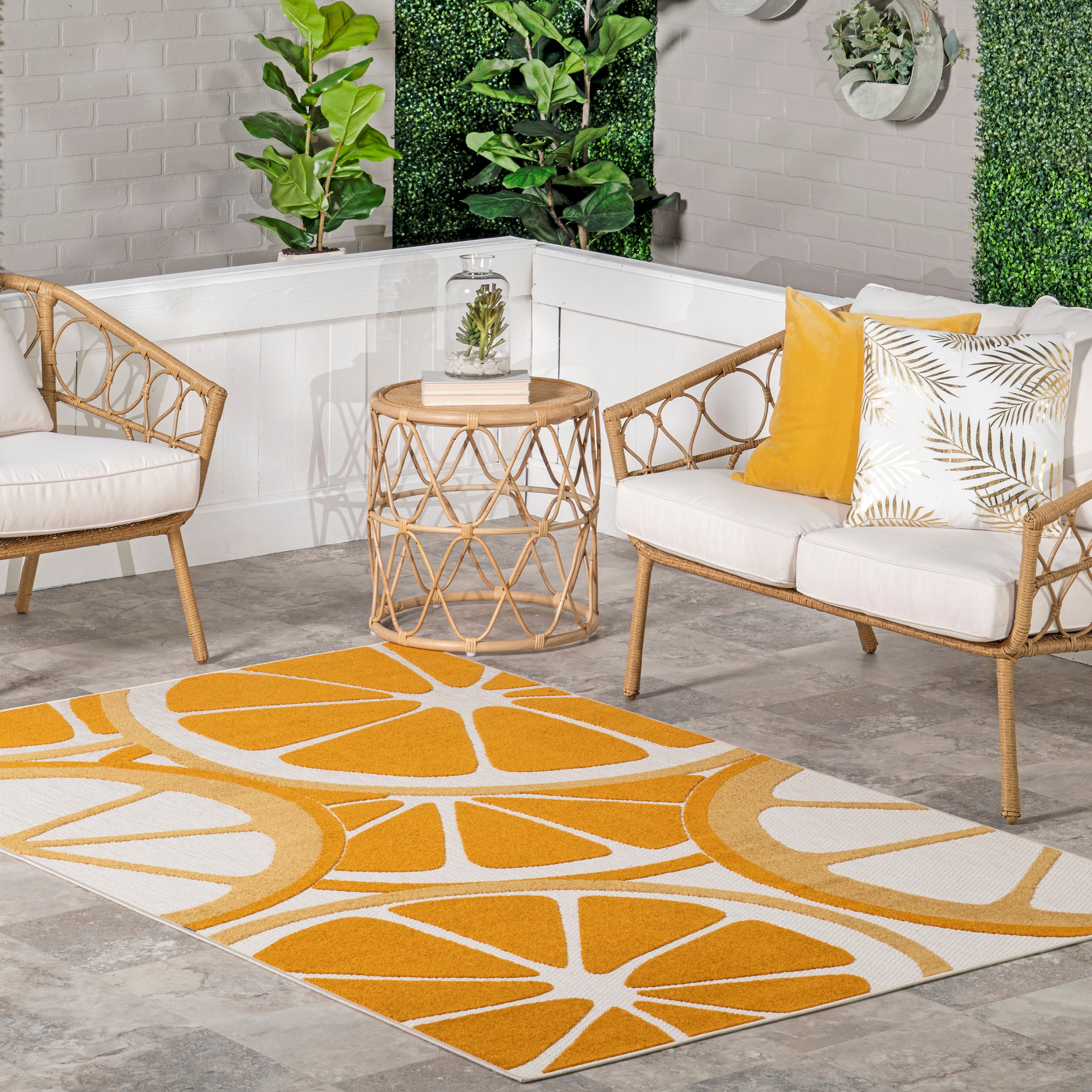 Adira Orange Slices Indoor/Outdoor Area Rug - Image 2