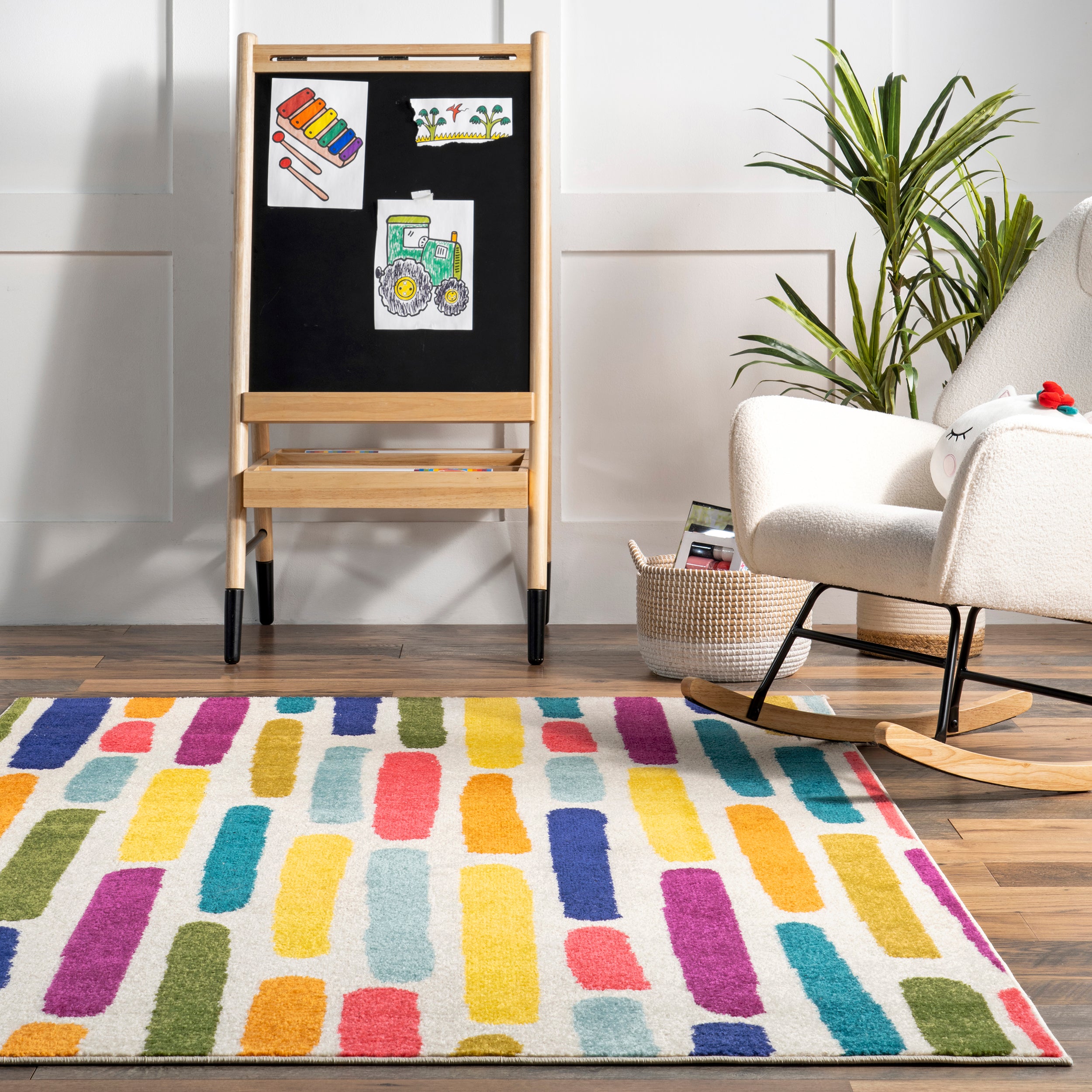 Thick Colorful Stripes Kids Area Rug - Image 8