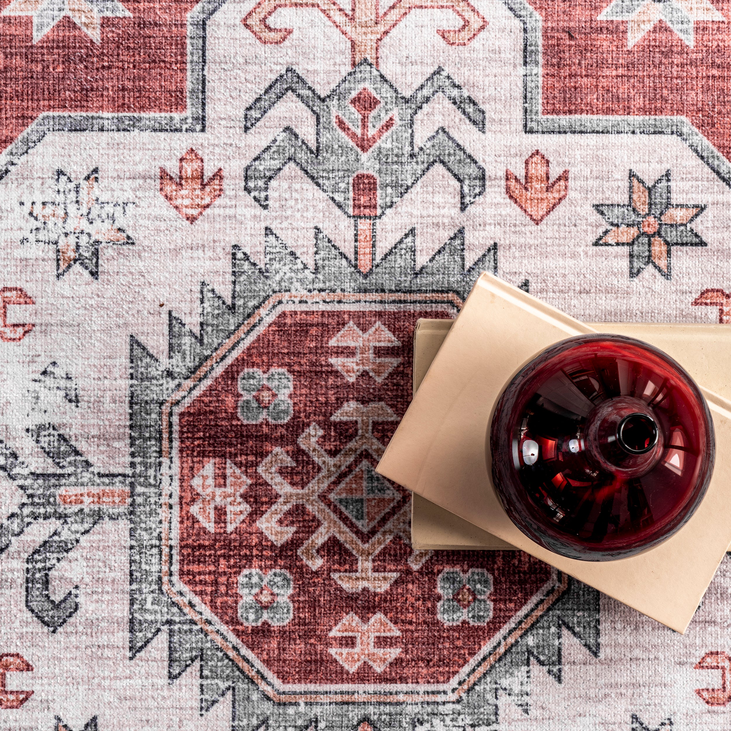 Norma Machine Washable Traditional Medallion Area Rug - Image 17