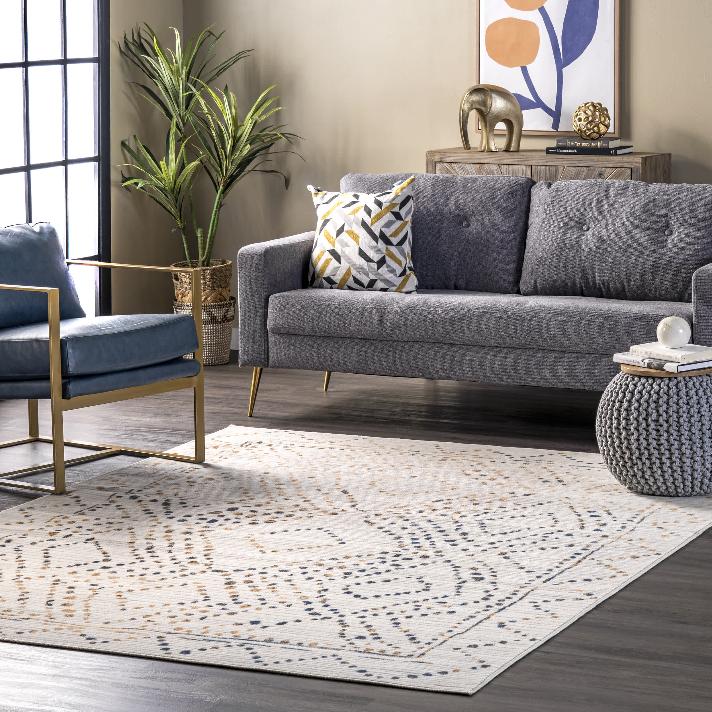 Mila Dotted Diamond Trellis Area Rug - Image 13