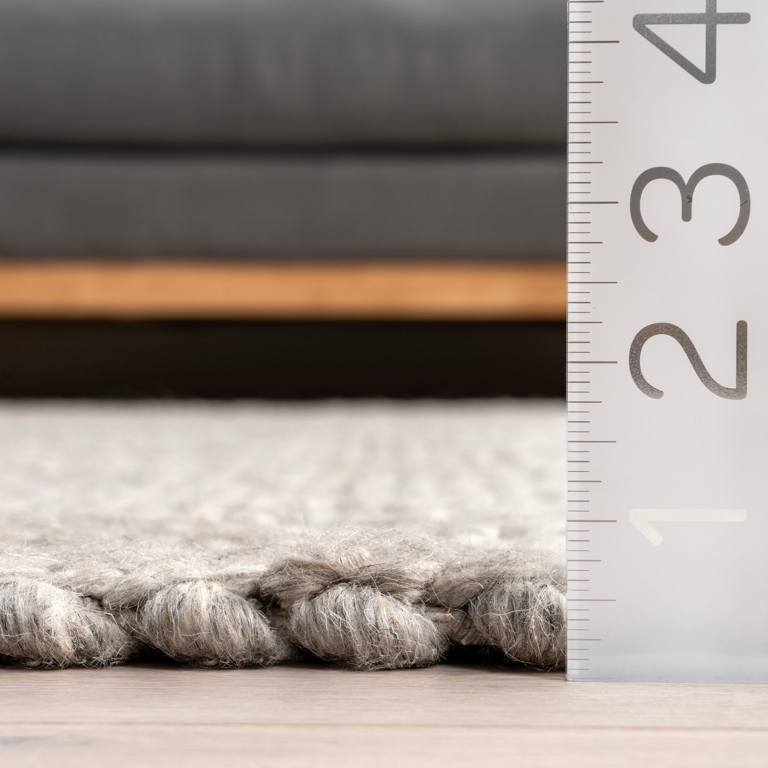 Aaleigha Casual Striped Wool Area Rug - Image 3