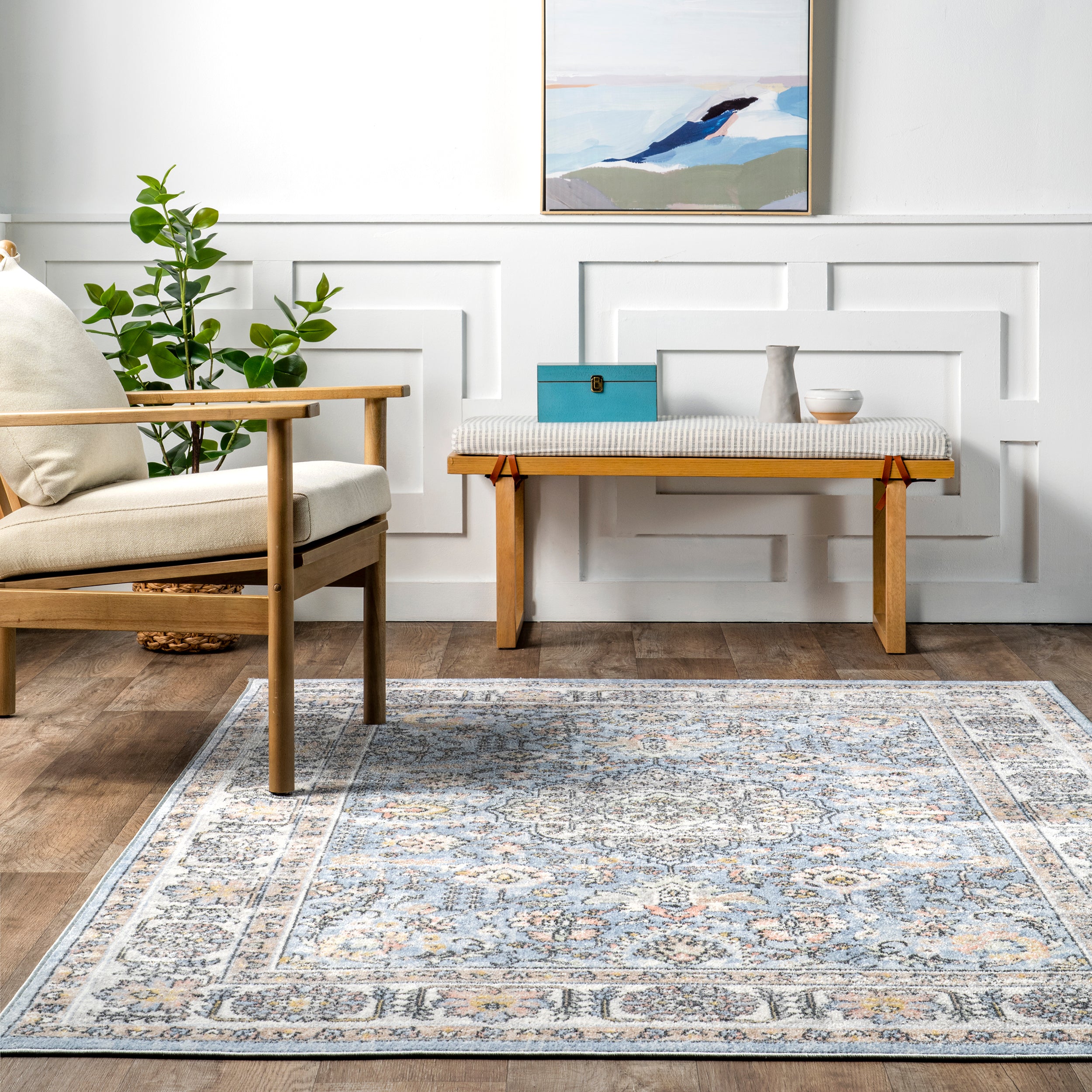 Valencia Traditional Persian Machine Washable Area Rug - Image 8