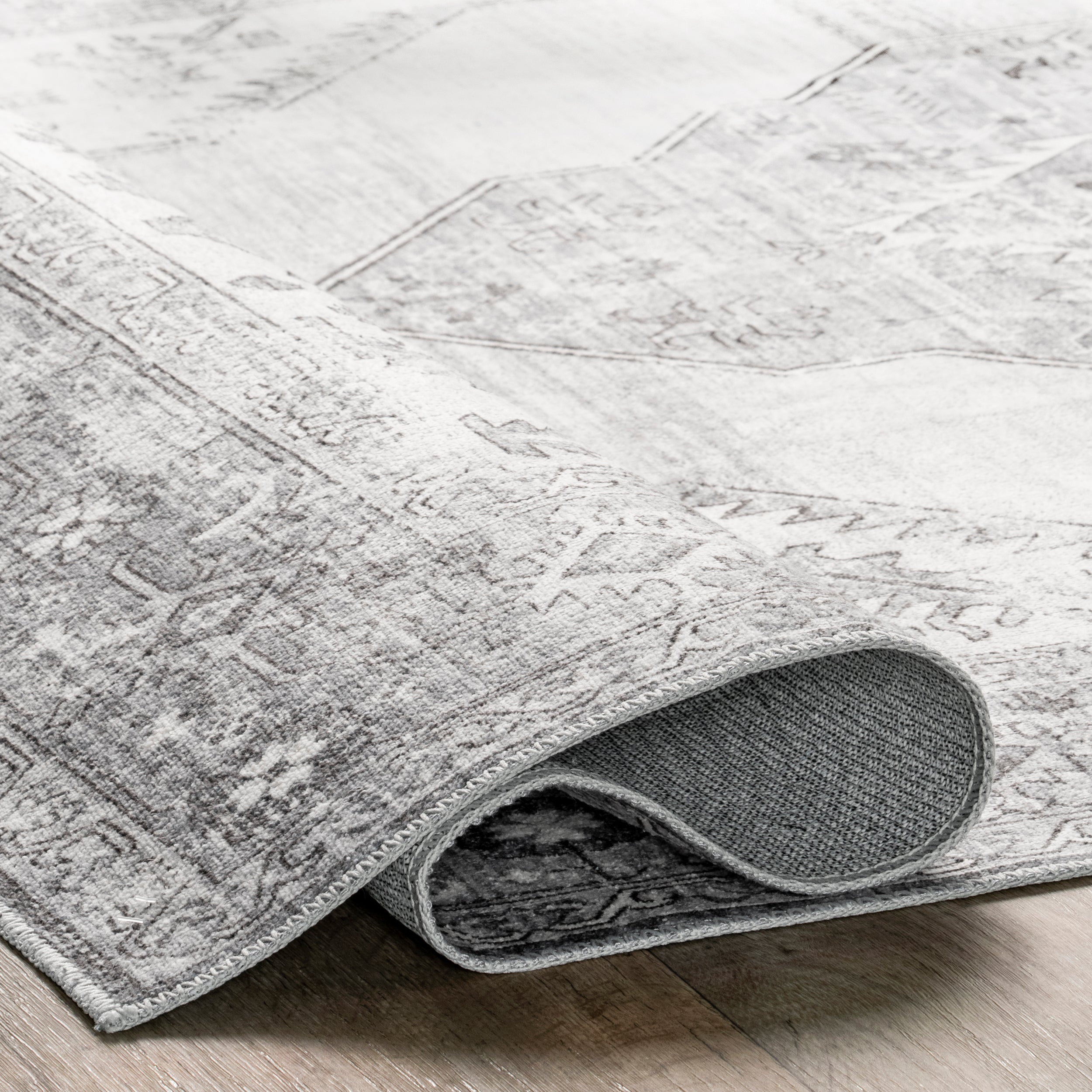 Gracie Distressed Medallion Machine Washable Area Rug - Image 27