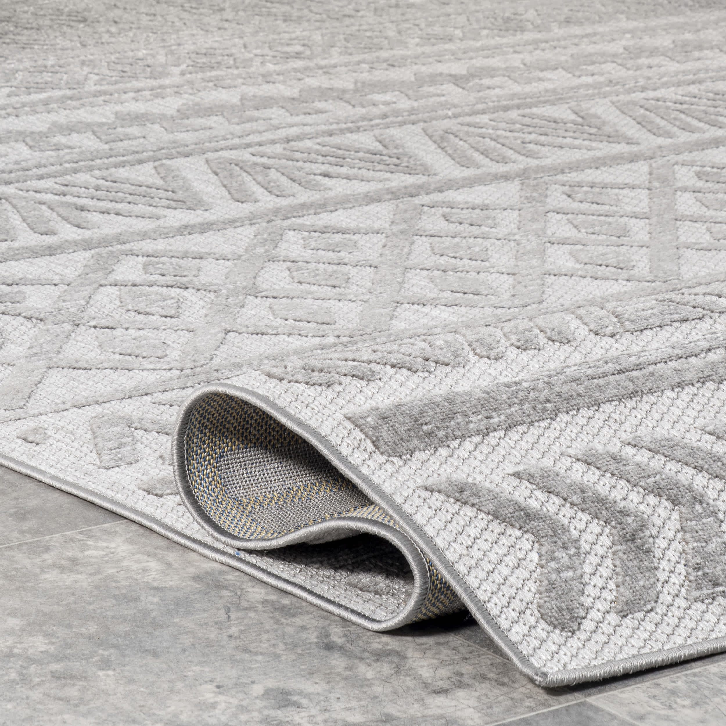 Mikala Raised Tribal Indoor/Outdoor Area Rug - Image 4