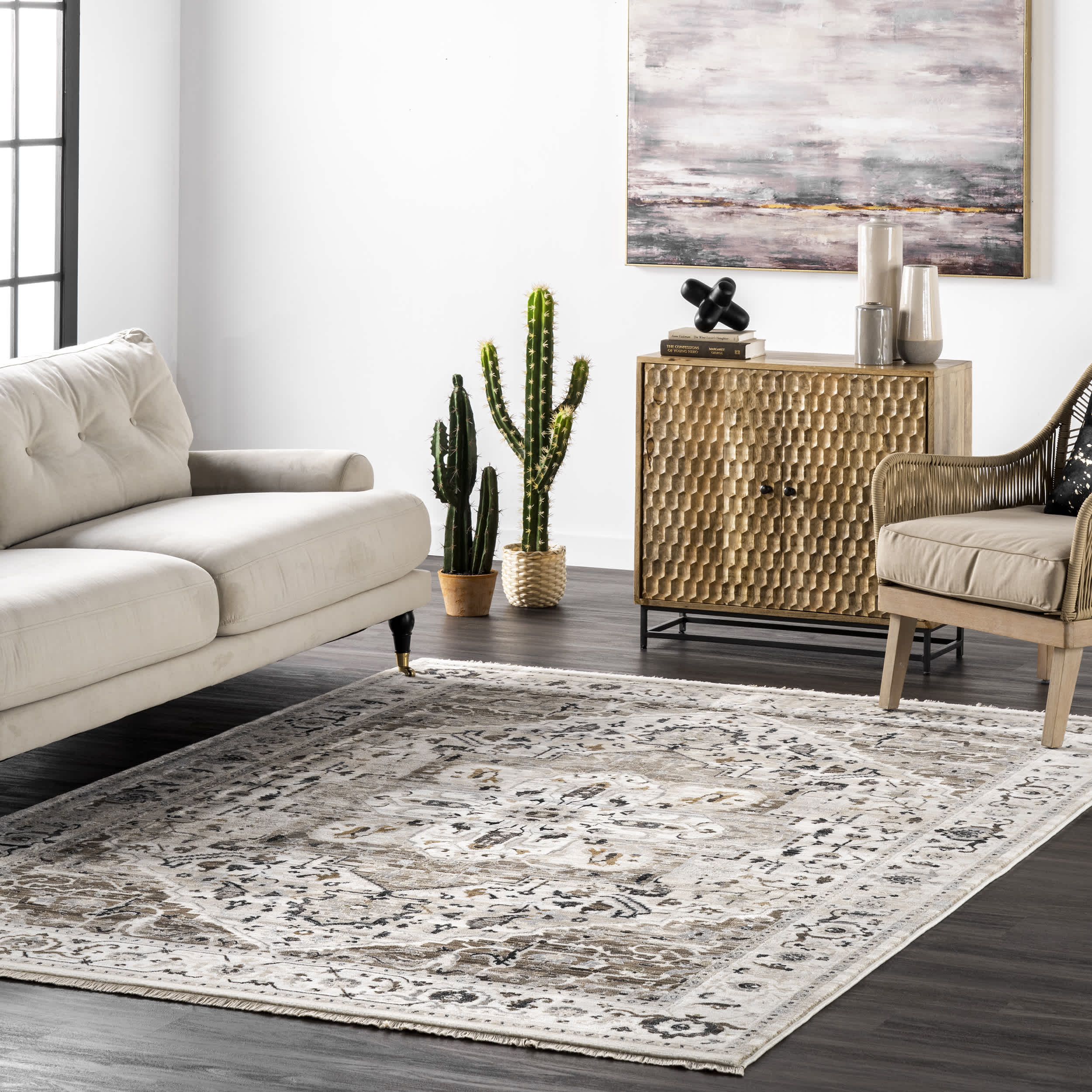 Oliveira Floral Medallion Fringe - Image 12