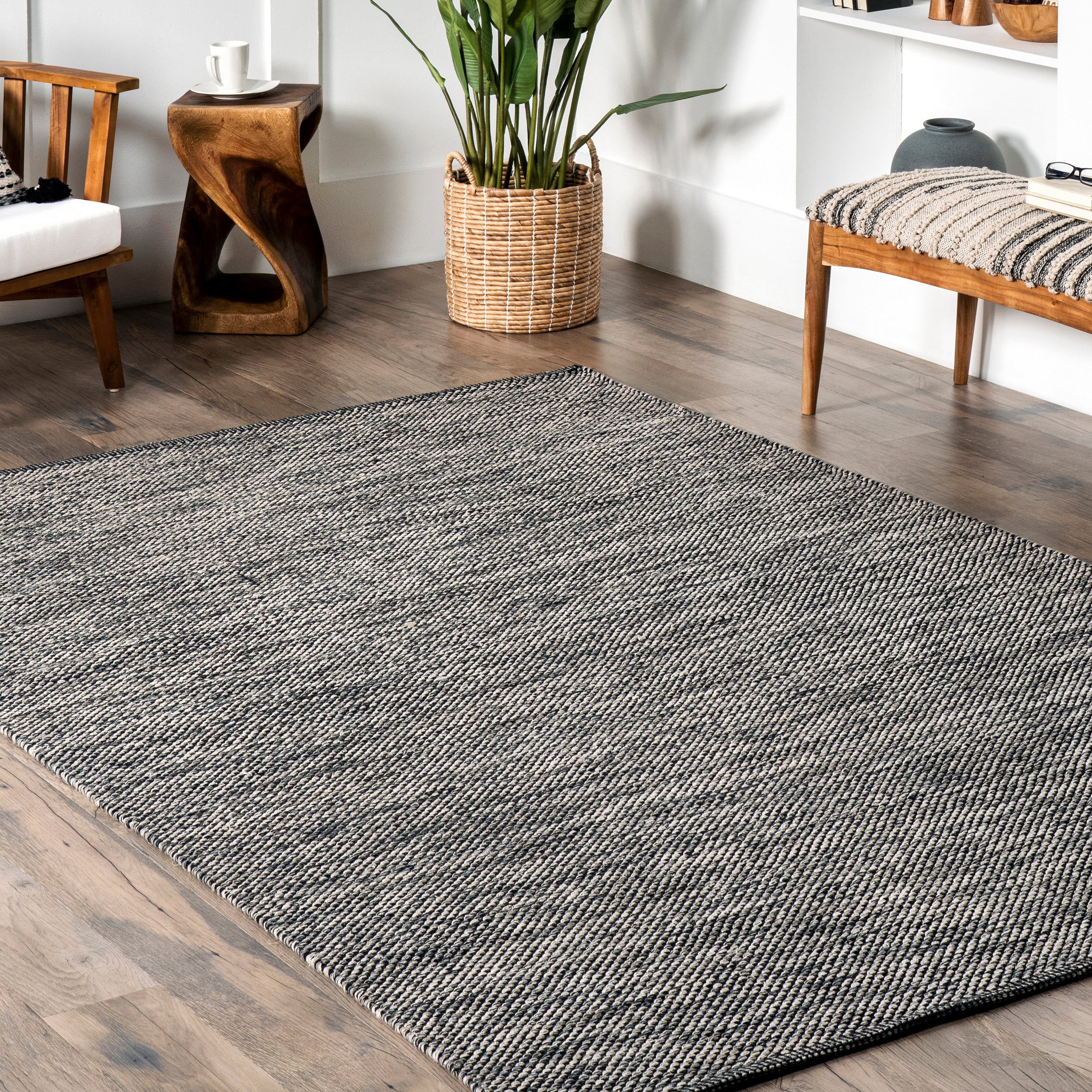 Alessi Solid Farmhouse Cotton Area Rug - Image 18