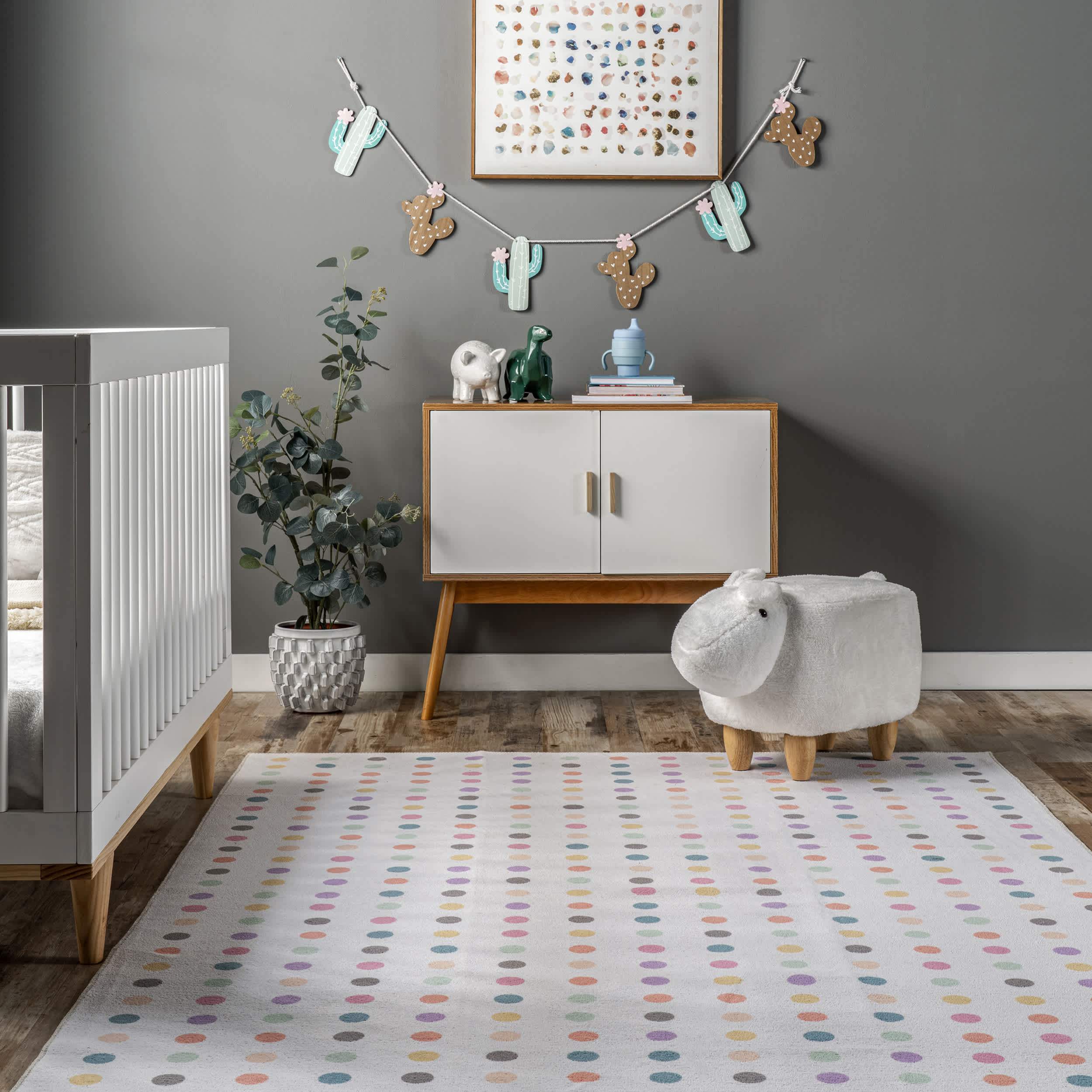 Polka Dotted Washable Area Rug - Image 8