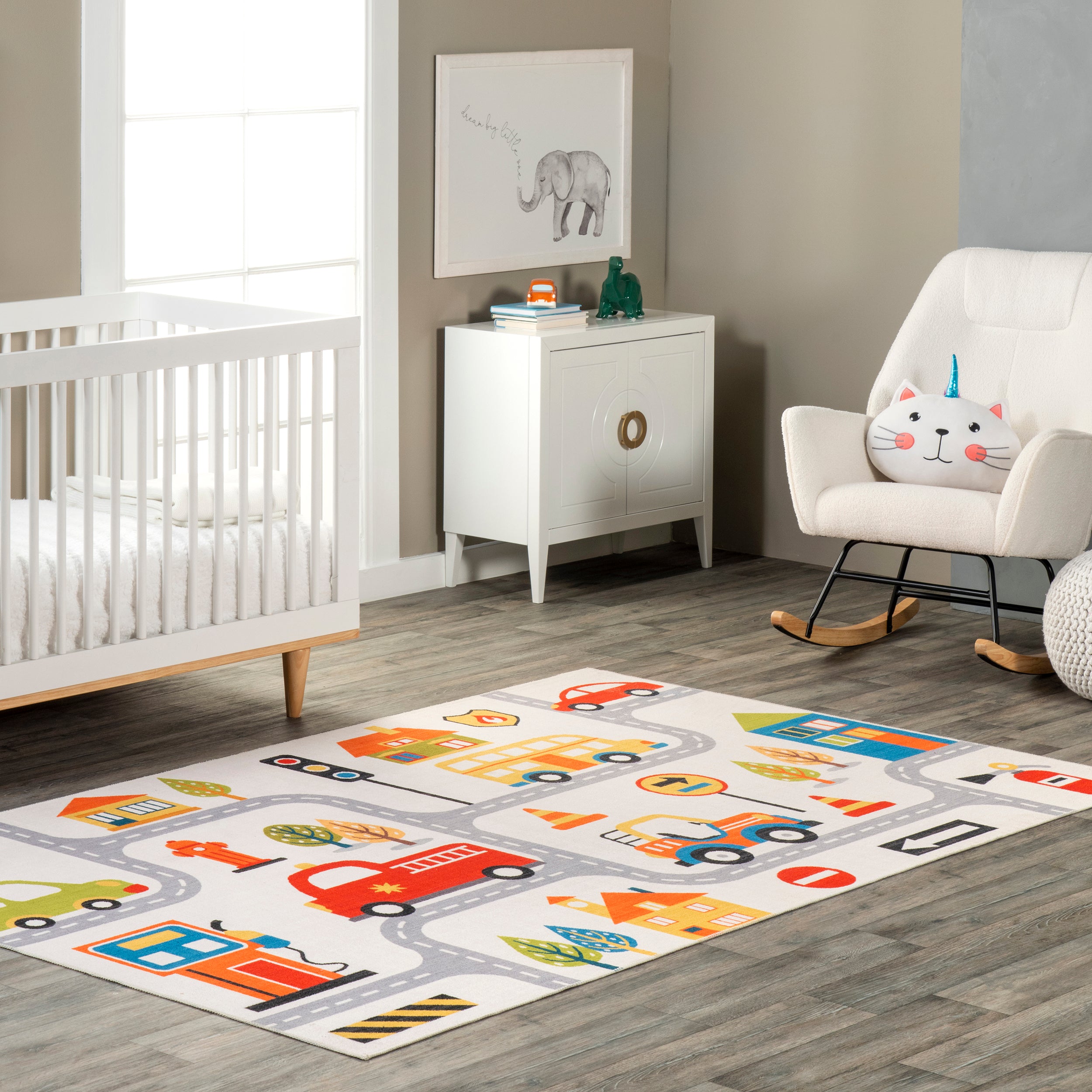 Carmina City Streets Machine Washable Kids Area Rug - Image 2