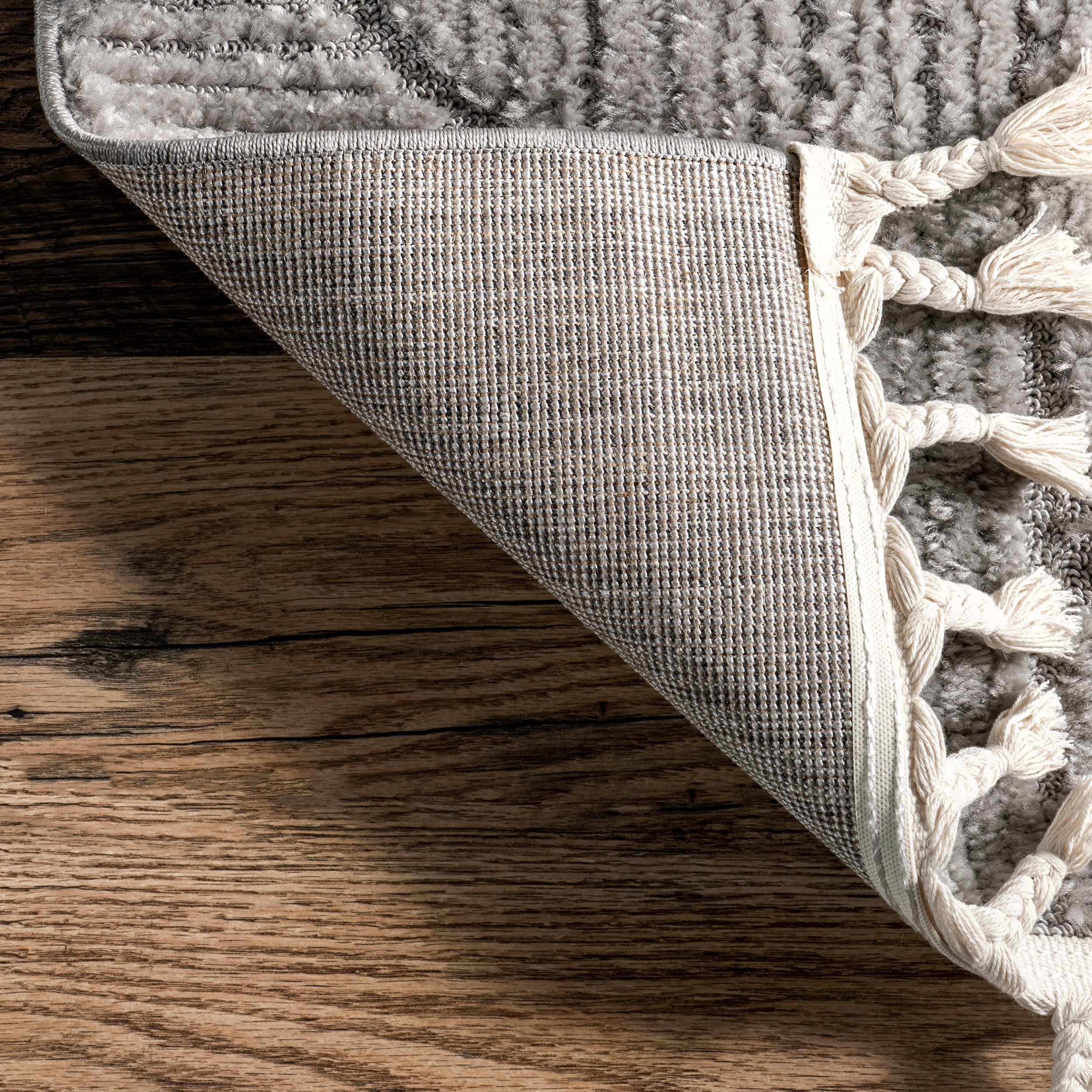 Kerry Textured Geometric Tasseled Area Rug - Image 17