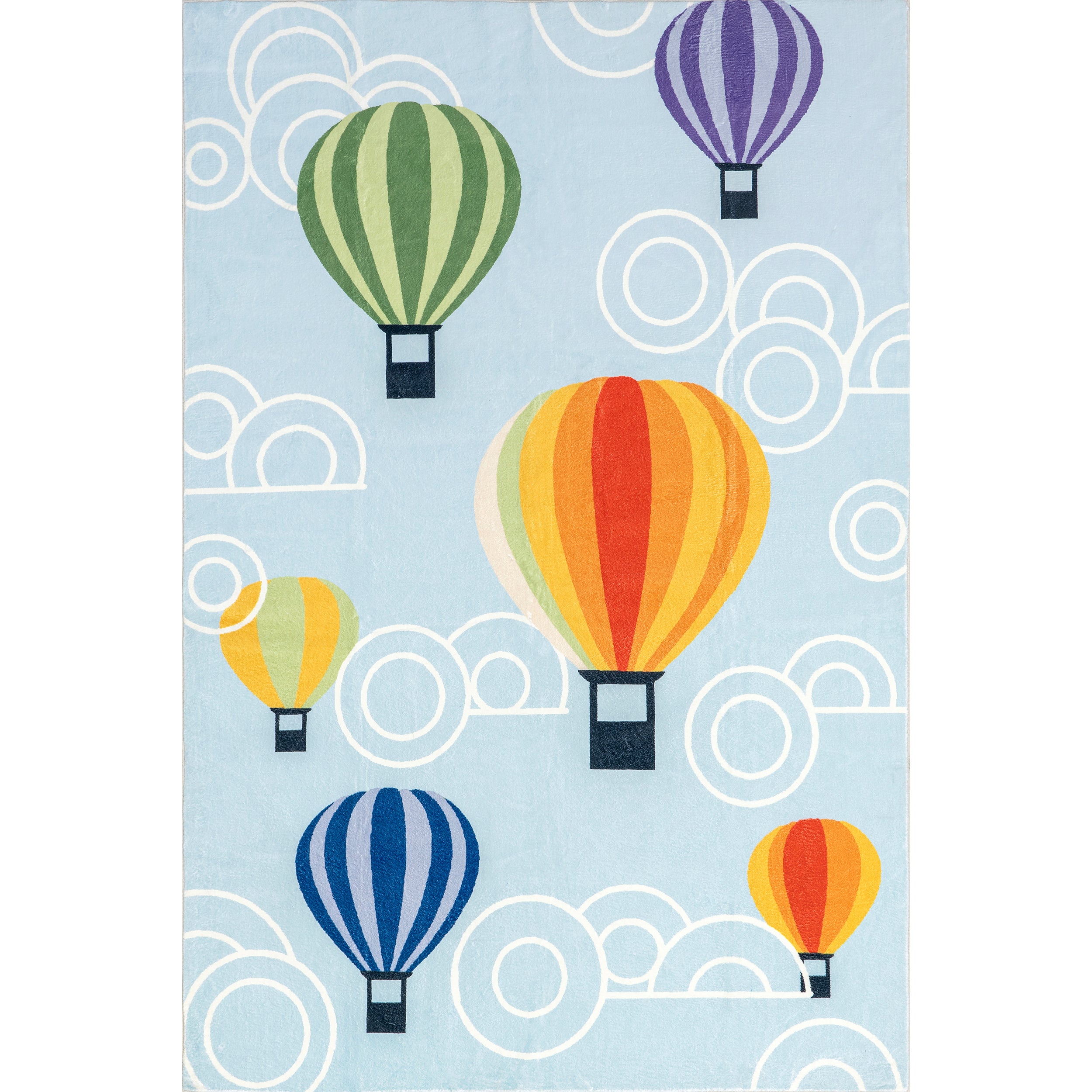 Annelie Balloon Machine Washable Kids Area Rug