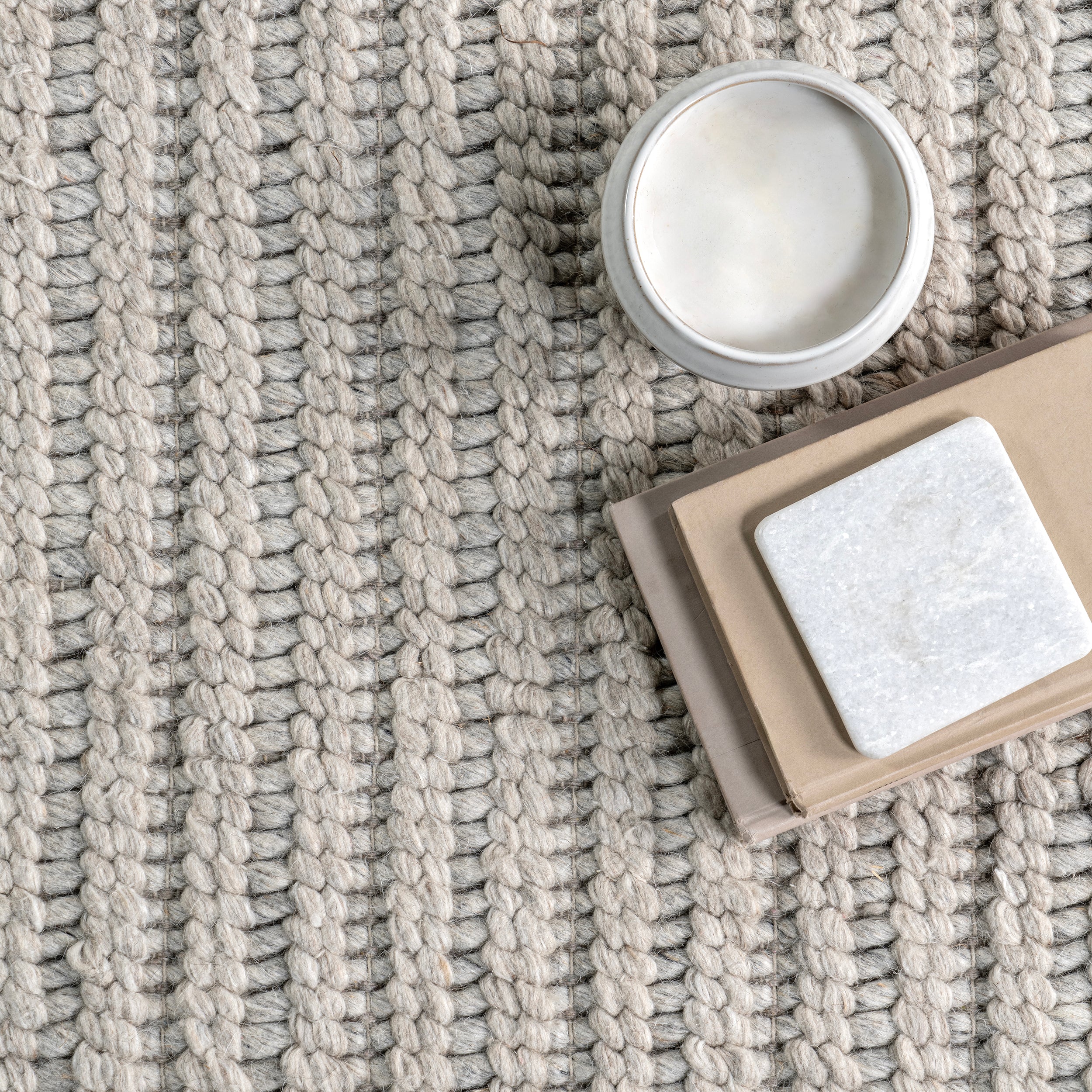 Aaleigha Casual Striped Wool Area Rug - Image 6