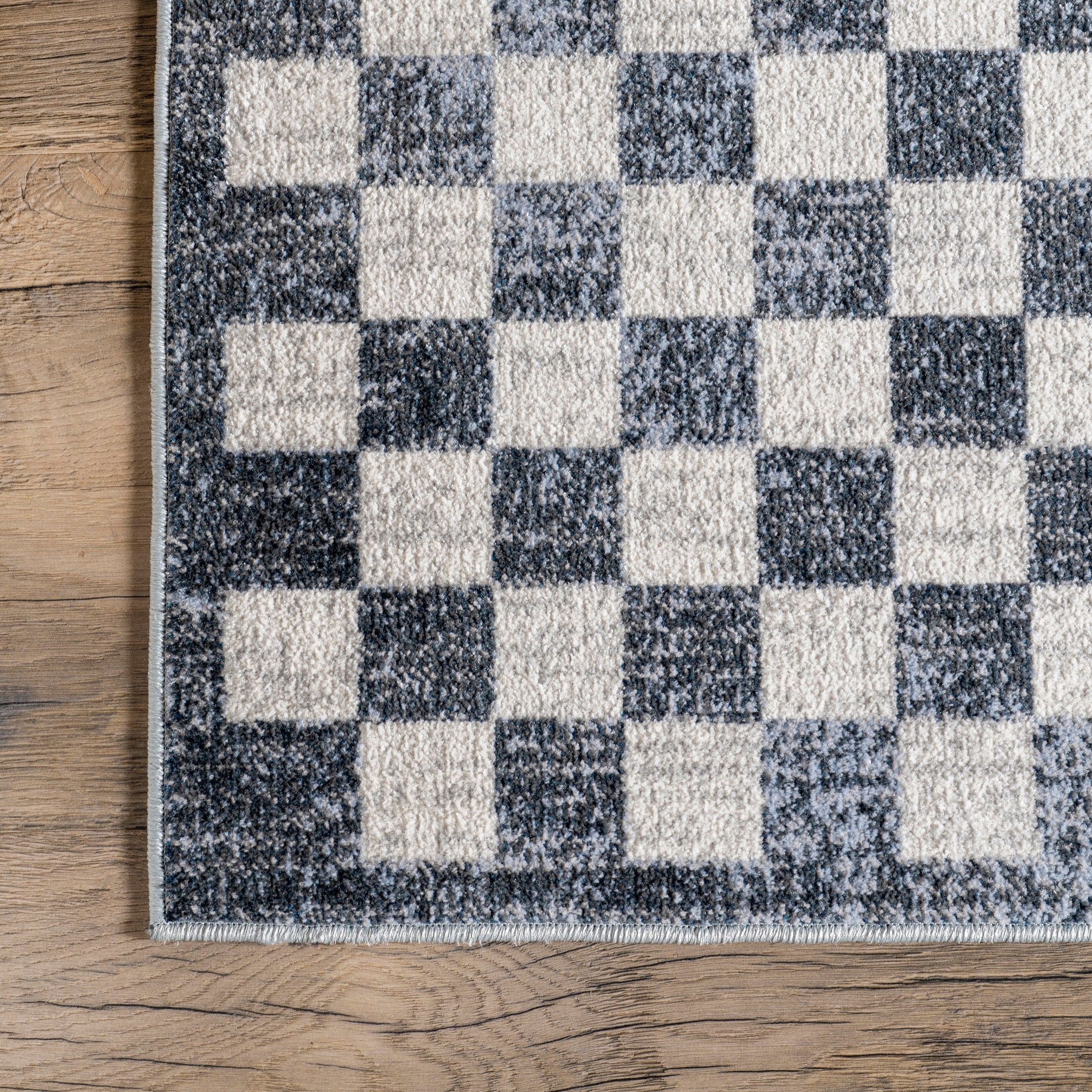 Ashanti Vintage Checkers Machine Washable Area Rug - Image 5