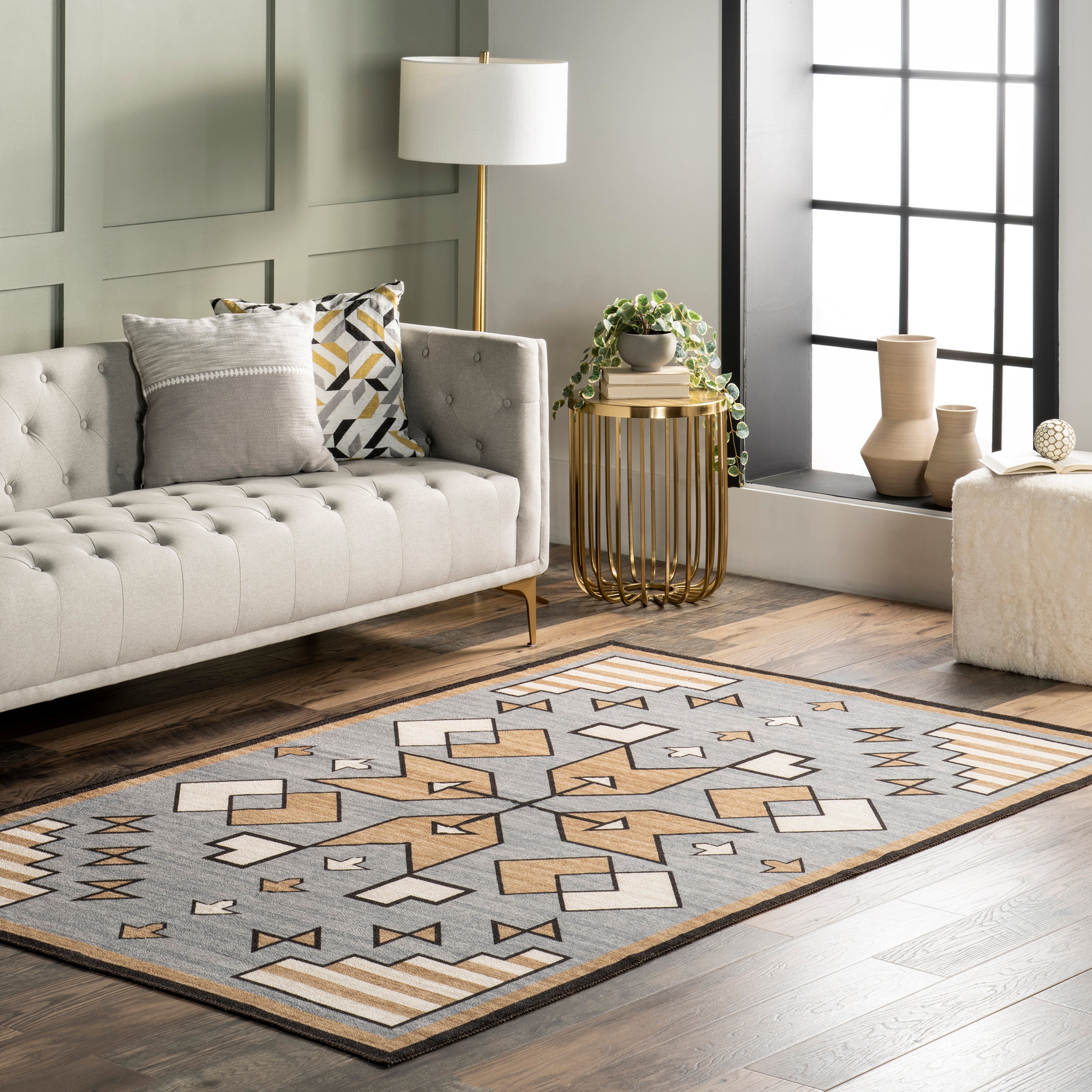 Petra Boho Arrows Machine Washable Area Rug - Image 2