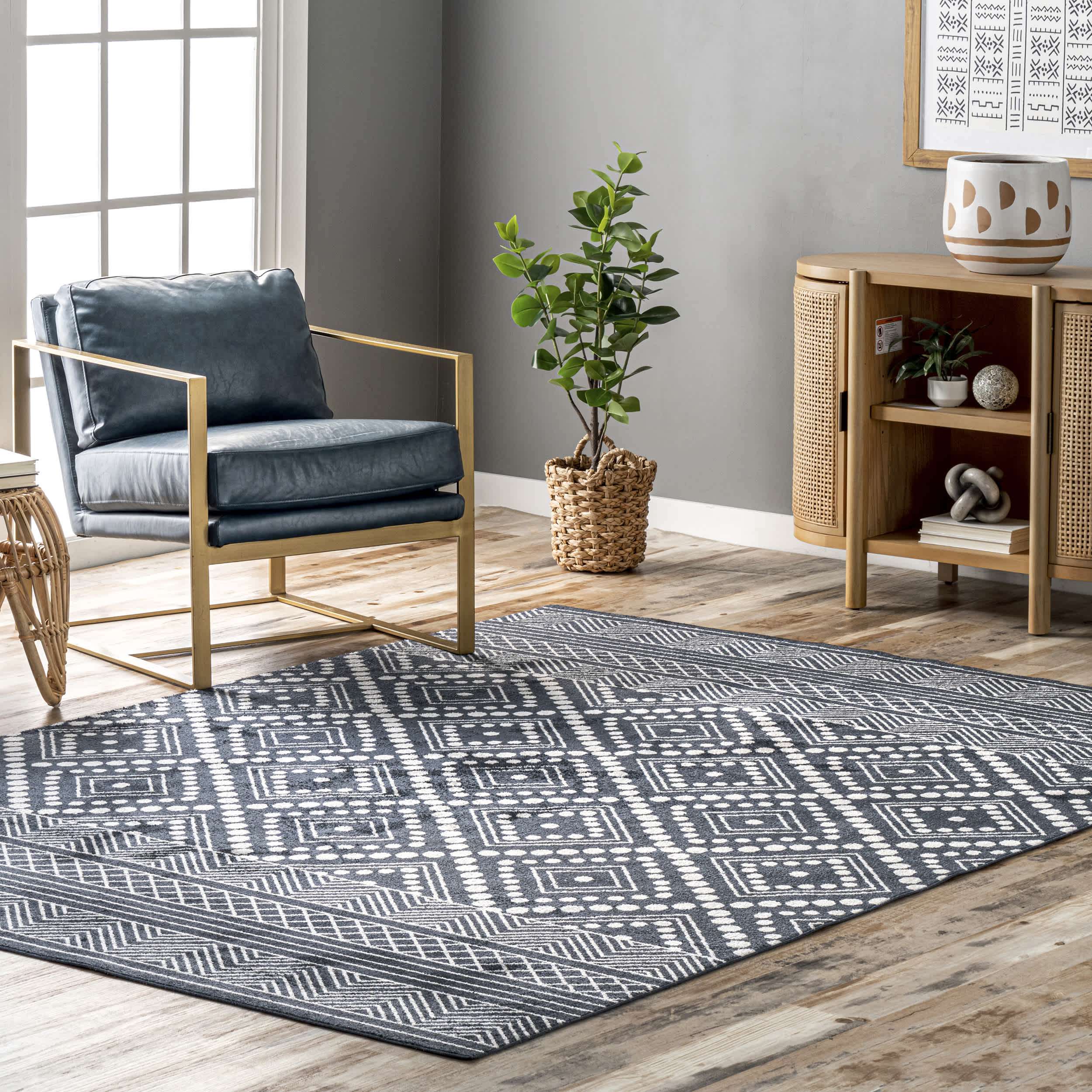 Phyllis Machine Washable Diamond Trellis Area Rug - Image 2