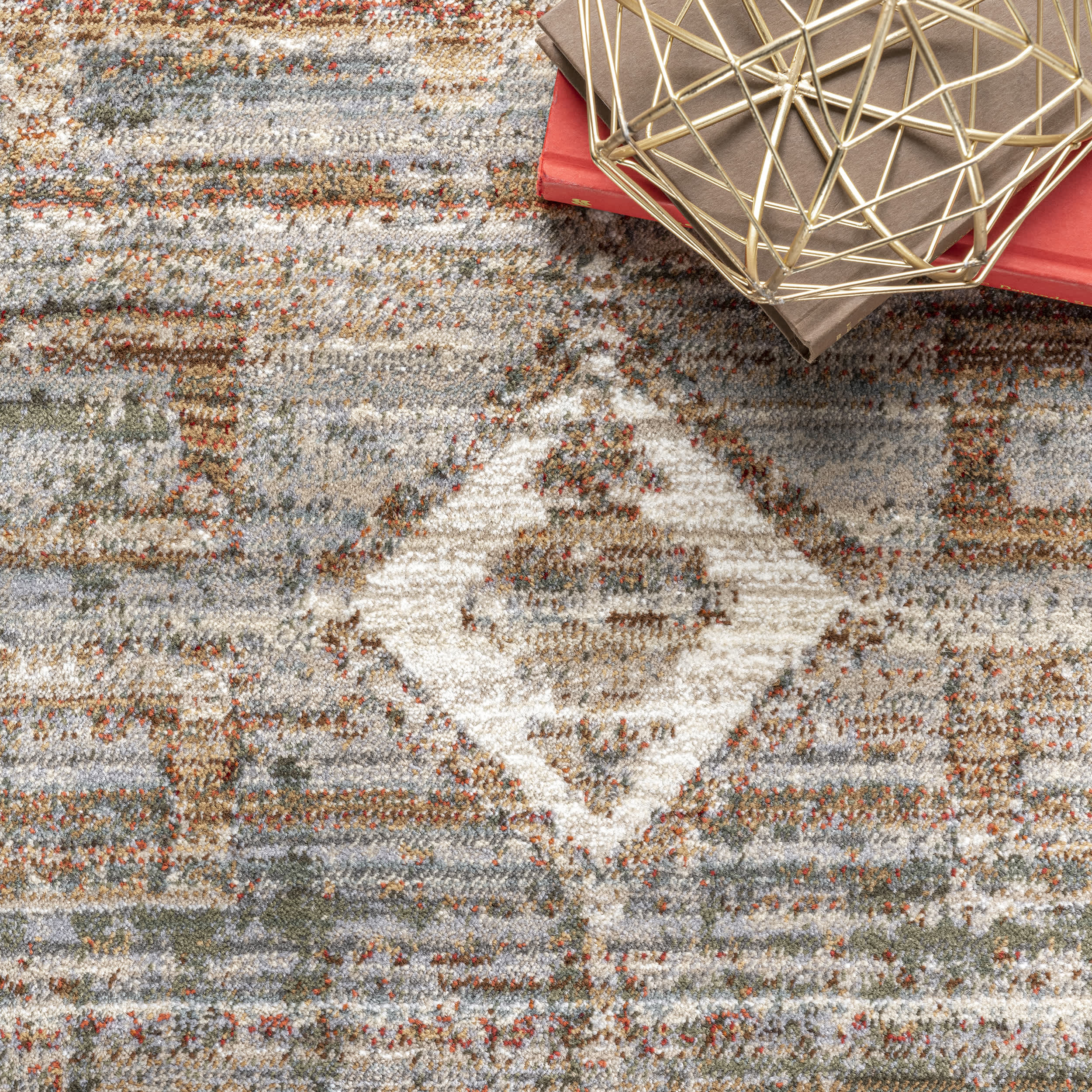 Evie Global Inspired Emblem Fringe Area Rug - Image 6