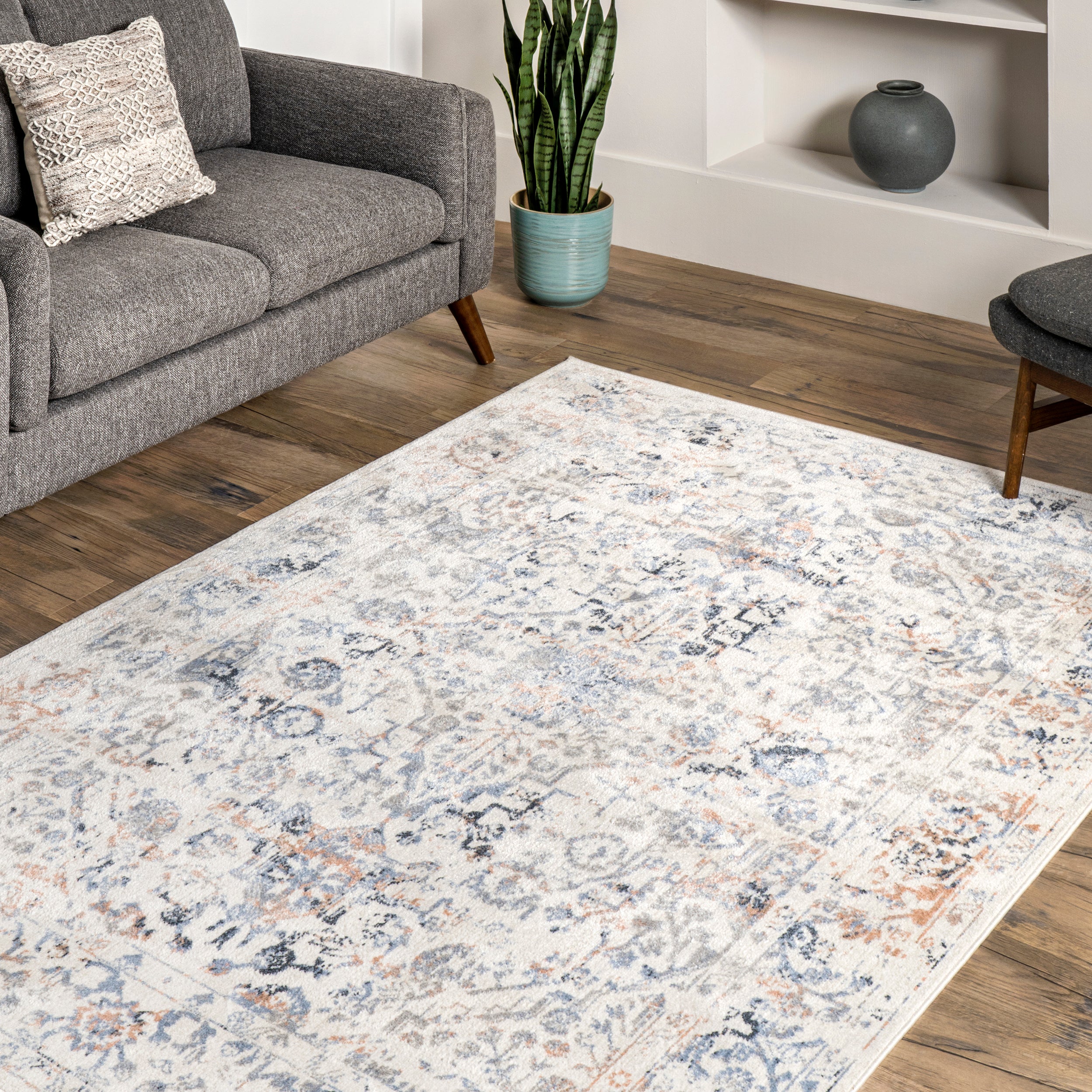 Everlee Faded Persian Machine Washable Area Rug - Image 9