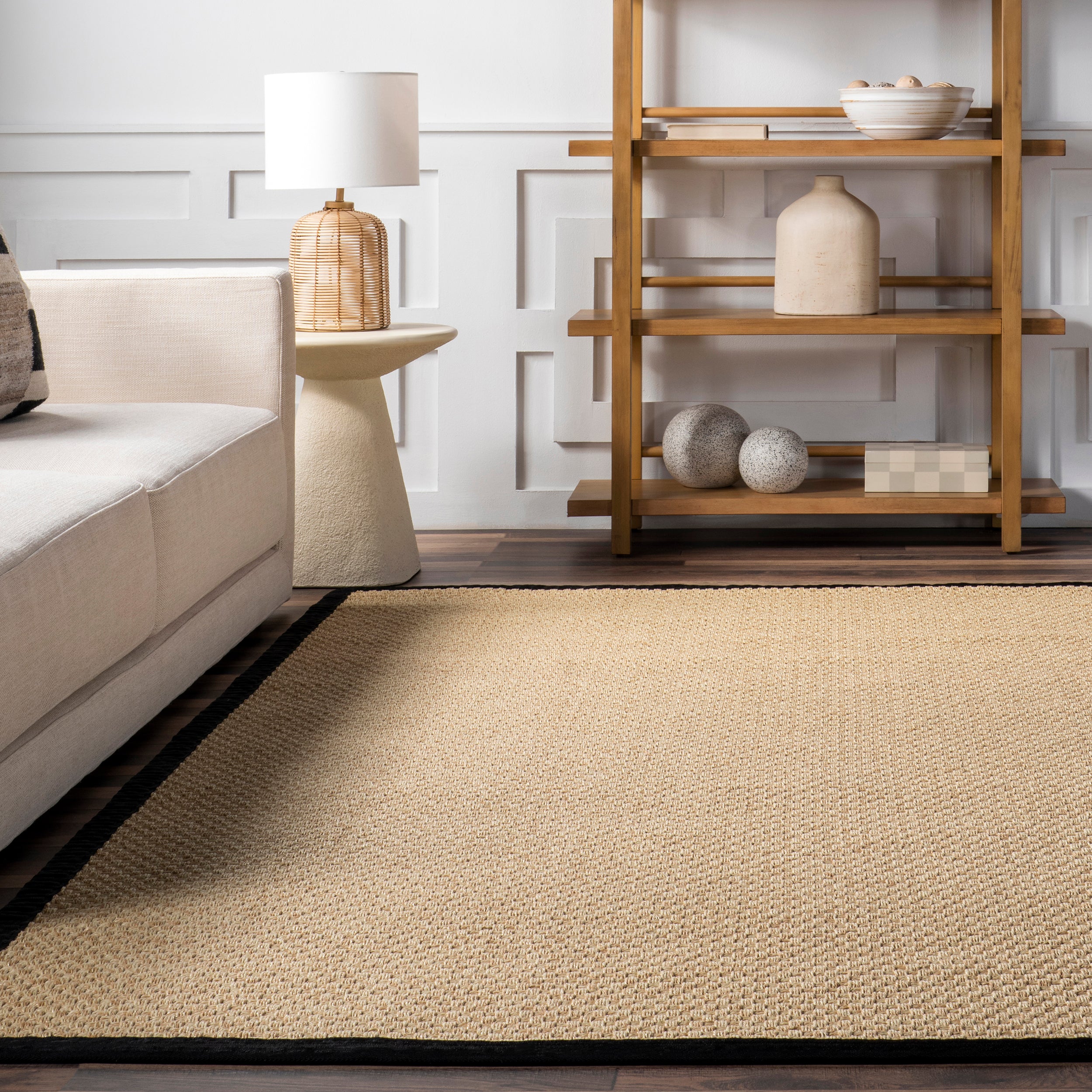 Meena Faux Seagrass Bordered Indoor/Outdoor Area Rug - Image 17
