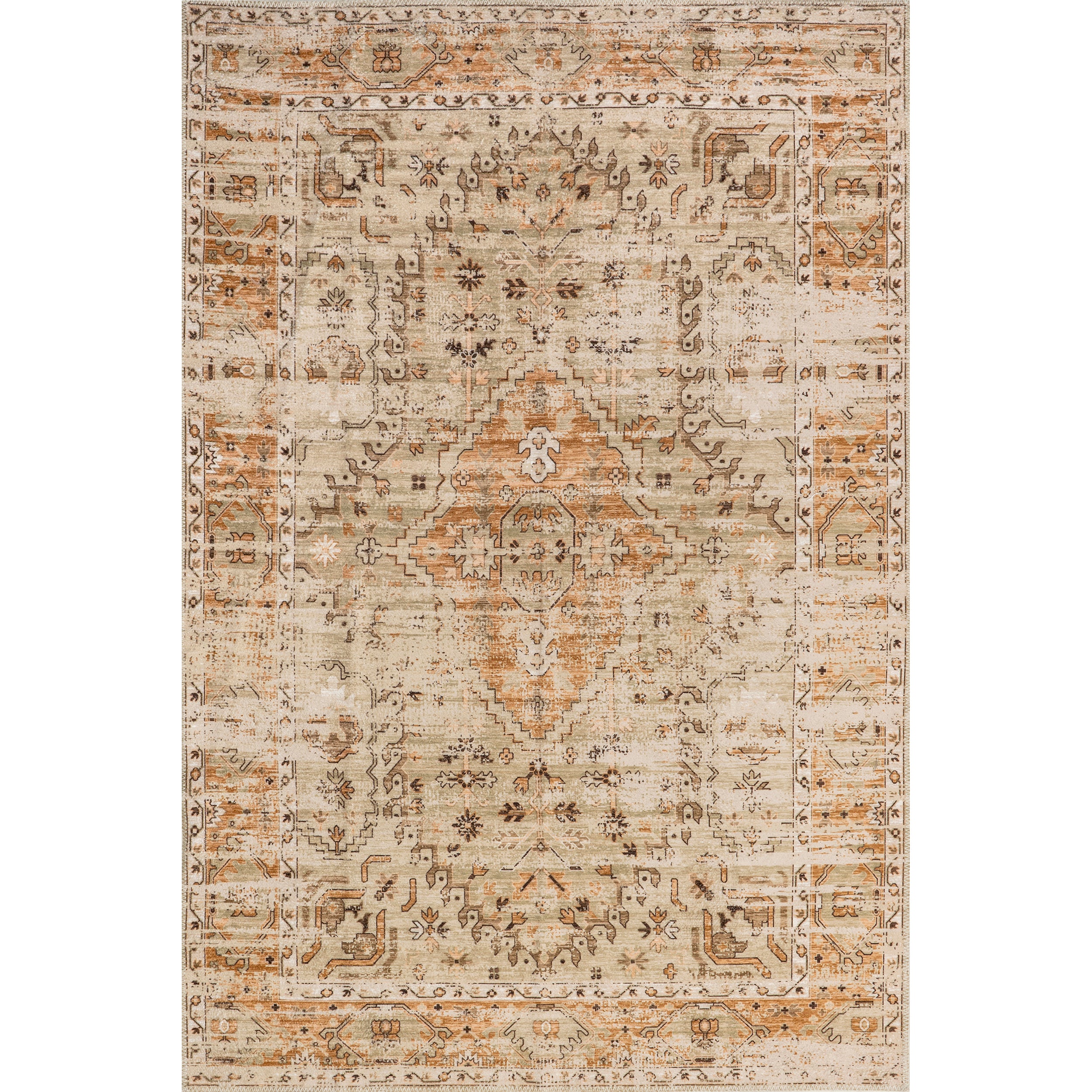 Aada Persian Machine Washable Area Rug