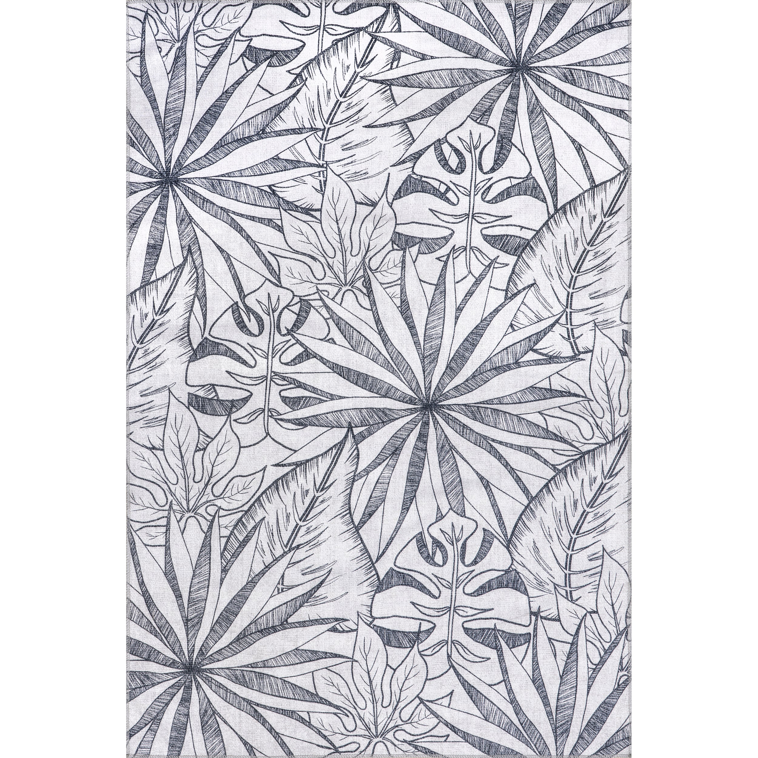 Emilia Tropical Machine Washable Reverisble Area Rug